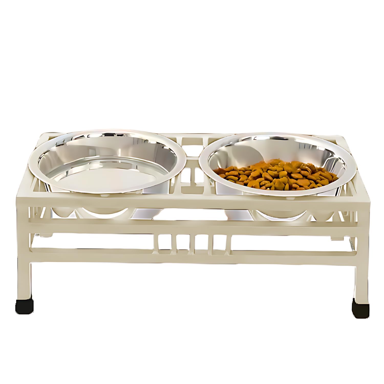 Pets Empire Pet Feeder For Dogs & Cats | Dog Bowl Stand For Large Dogs | Stainless Steel Food & Water Bowls With Iron Stand Crea