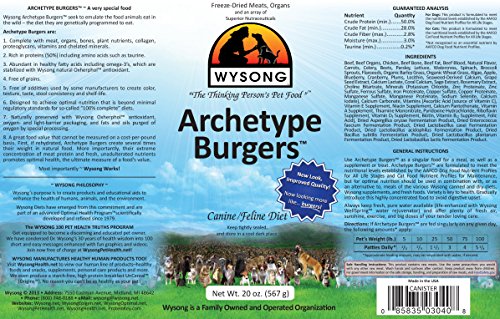 Wysong Archetype Burgers Dog/Cat Food - 15 Oz Canister, 1.25 lb, Brown