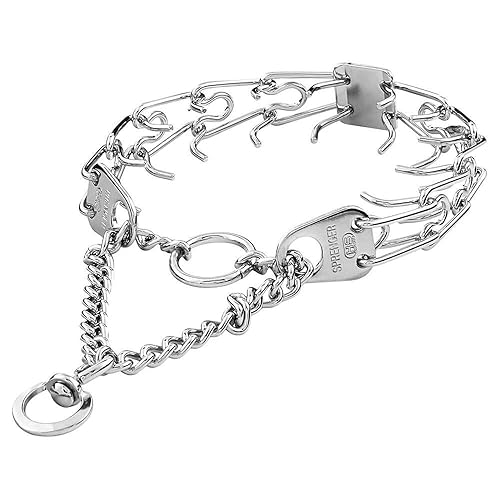 Herm Sprenger Chrome Pinch Collar, Small, Silver, Model 1, Durable Steel Design