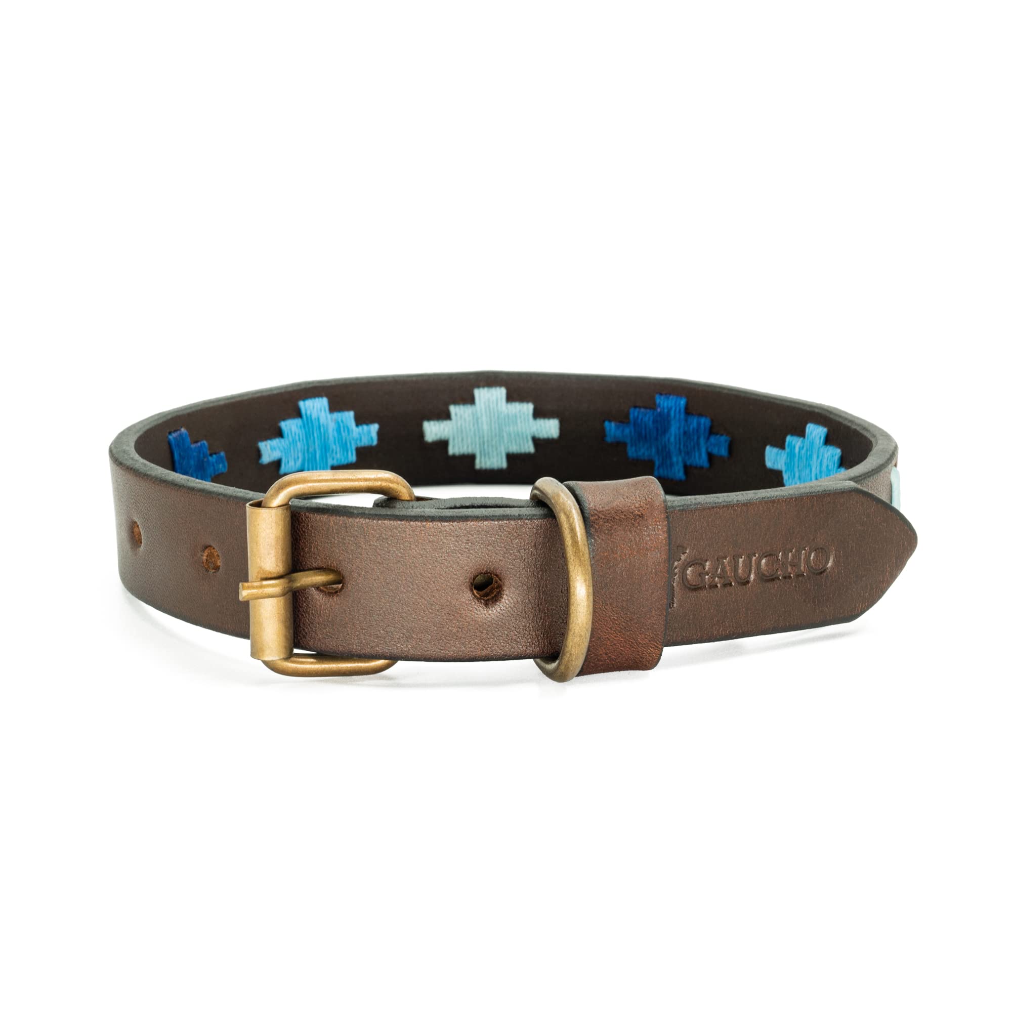 Gaucholife Polo Dog Collar Leather Hand-Stitched For Small Dogs Boy (Small, Ombu)