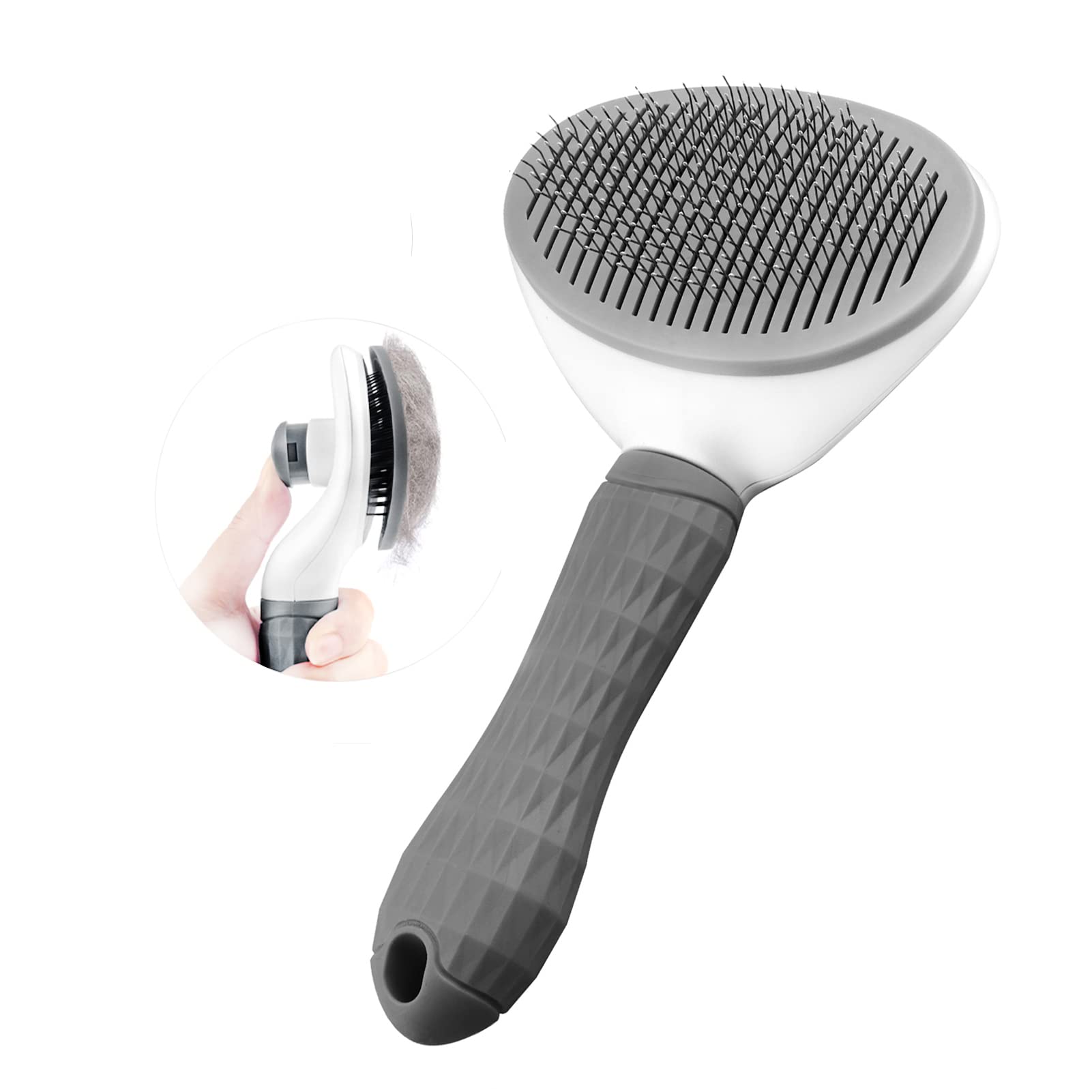 Zibuyu Dog Brush For Hair Slicker Dog Comb Brush Pet Grooming Brush Daily Use To Clean Loose Fur & Dirt Great For Dogs And Cats 