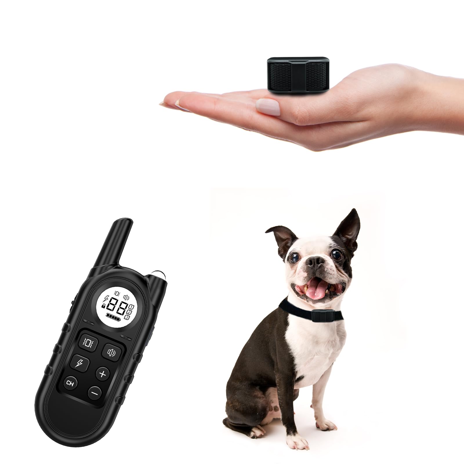 Tiniest Dog Shock Collar, Lightest Dog Training Collar With Remote For Small Dogs 5-15Lbs & Medium Large Dogs/Puppies, Waterproo