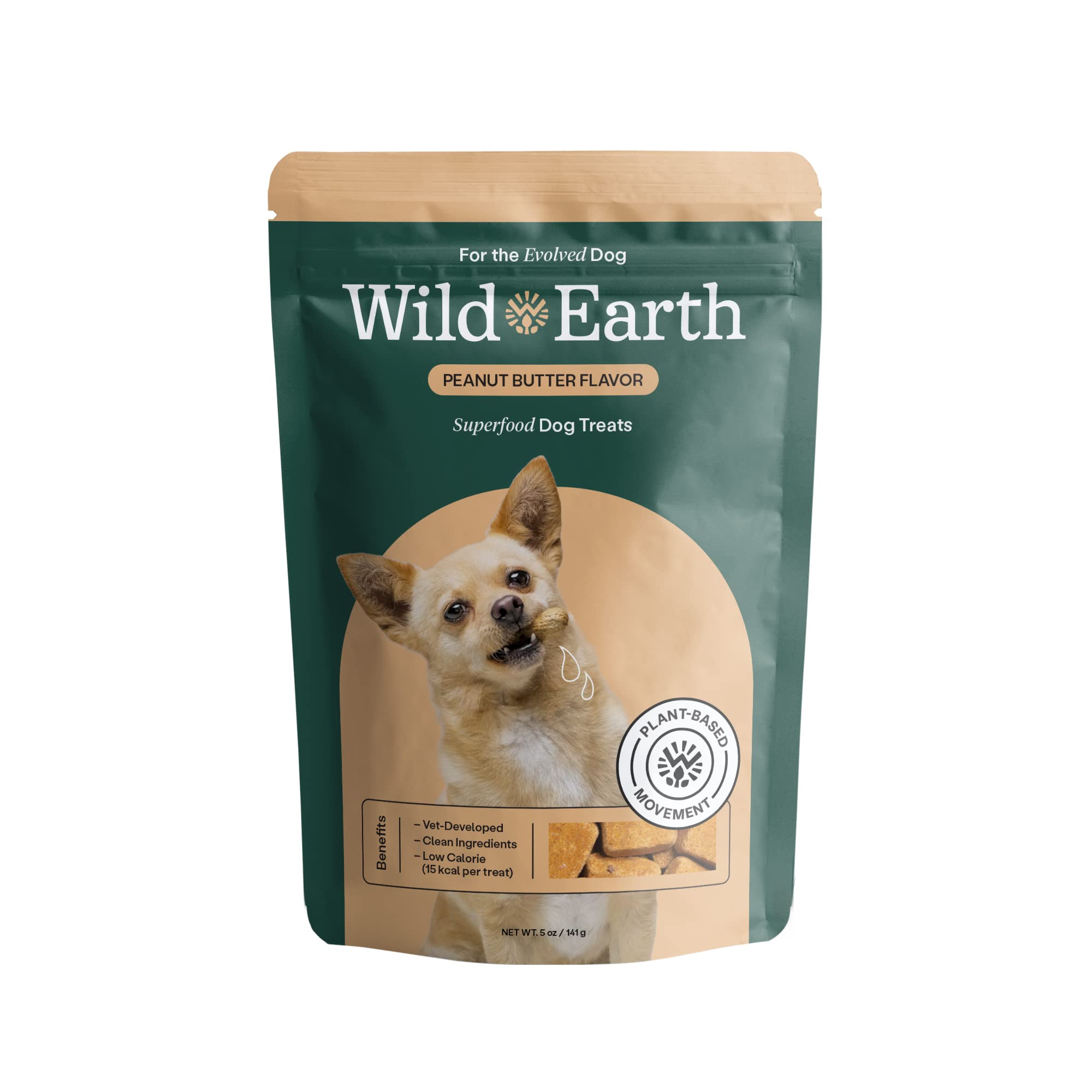 Wild Earth Superfood Dog Treats, Plant Based Dog Treats with Omega Acids, Prebiotics & Koji Protein, No Fillers, Veterinarian-De