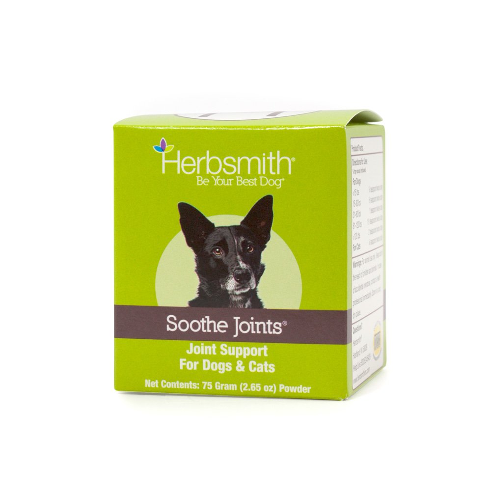 Herbsmith Soothe Joints - Cat + Dog Arthritis Pain Relief -Relief For Senior Pet Aches + Pains - Joint Health for Senior Dogs + 