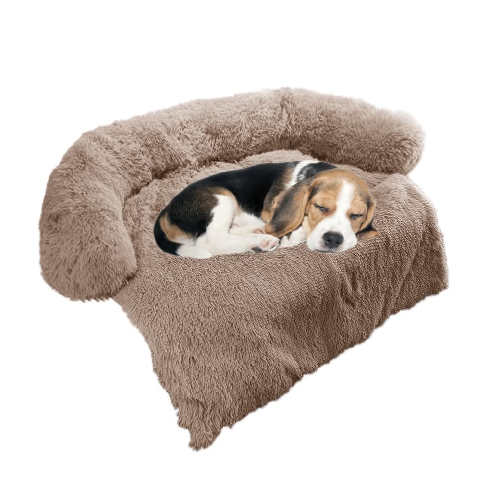Calming Dog Bed Fluffy Plush Dog Mat For Furniture Protector With Removable Washable Cover For Large Medium Small Dogs And Cats