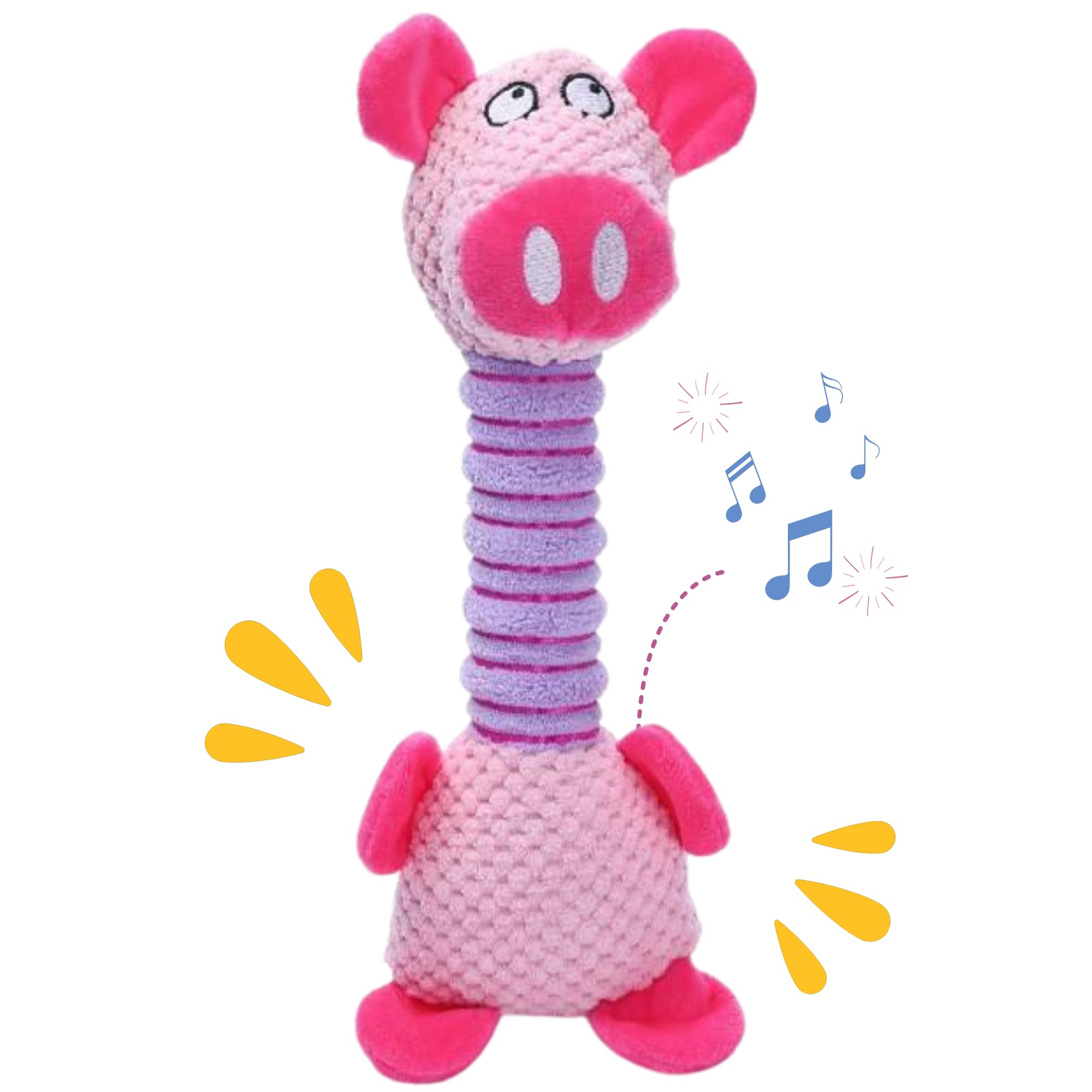 TAILY TAILS Dog Toys with Sound  Plush Chew & Squeaker & Plush  Interactive Chew Toy  NonToxic Play Dog Toy  Small, Medium 