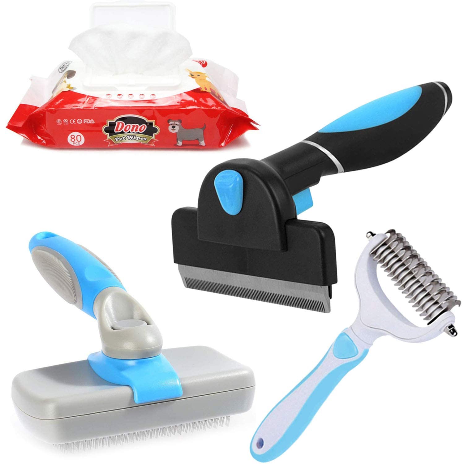 Psk Pet Mart Complete Professional Pet Grooming Kit | Self Cleaning Slicker Brush For Dogs & Cats | Pro Grooming Brush Effective