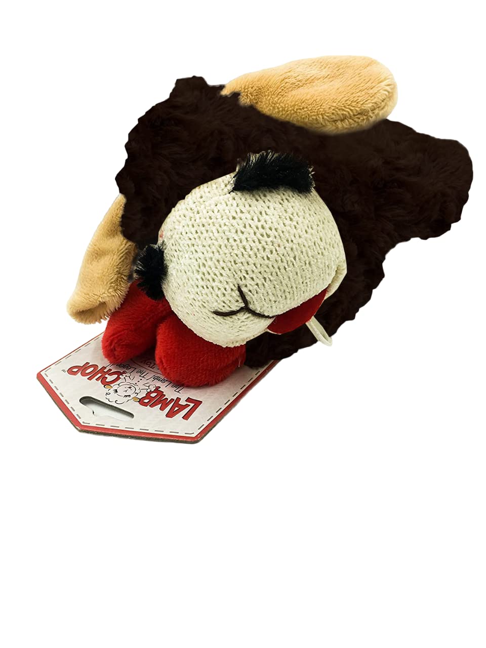 Multipet Lamb Chop Plush Dog Toy | Lamb Chop Squeaker Toy | Officially Licensed (Black, 6'')