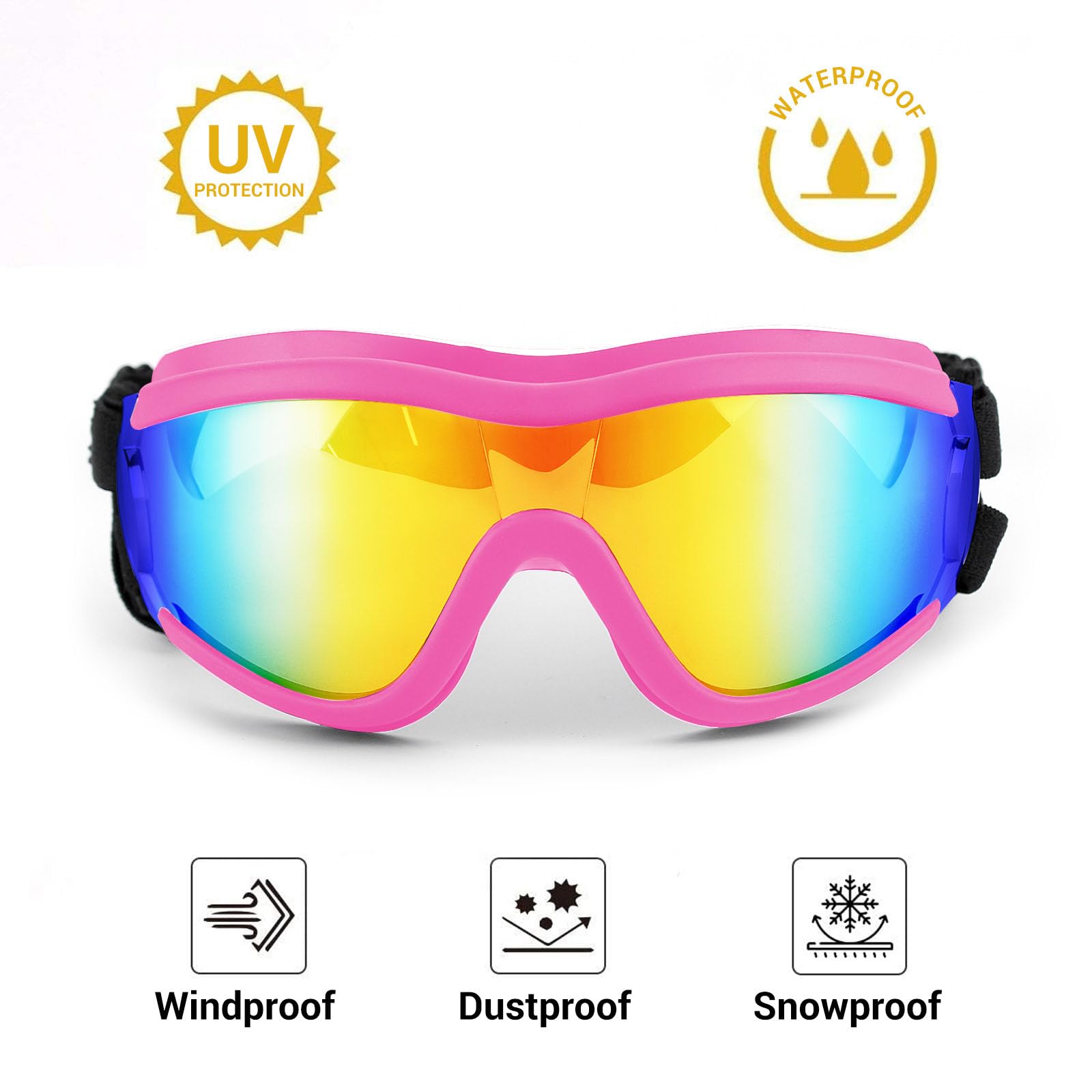 Namsan Dog Goggles Medium To Large Breed, Anti-Uv Sunglasses For Dogs Large Breeds, Windproof Driving Dog Eye Protection, Doggy