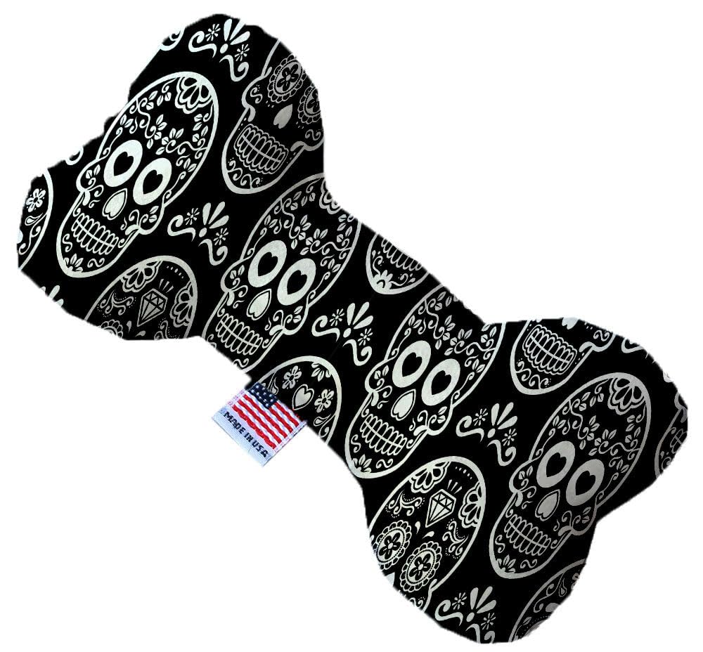 Pet and Dog Plush Heart or Bone Toy, "Skulls Group" (Available in different sizes, and 12 different pattern options!) Classic Sugar Skulls 6" Plush Bone