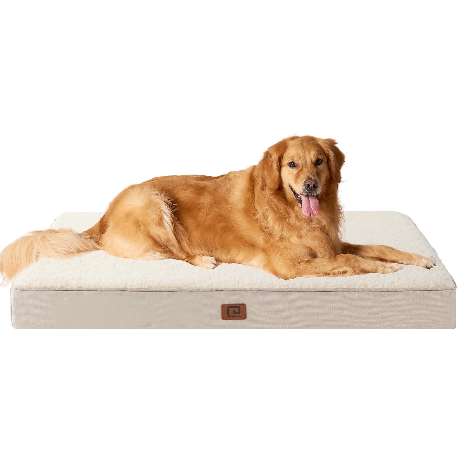 Eheyciga Orthopedic Xl Dog Beds For Extra Large Dogs With Removable Washable Cover, Camel, 44X32
