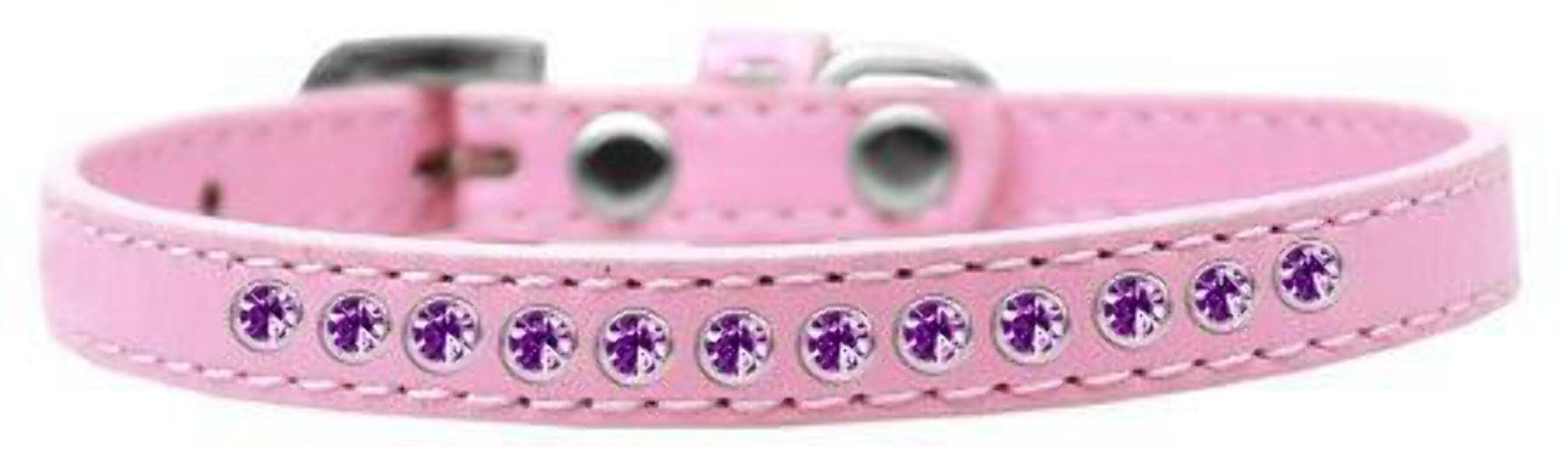 Mirage Pet Products Purple Crystal Lavender Puppy Dog Collar, Size 12