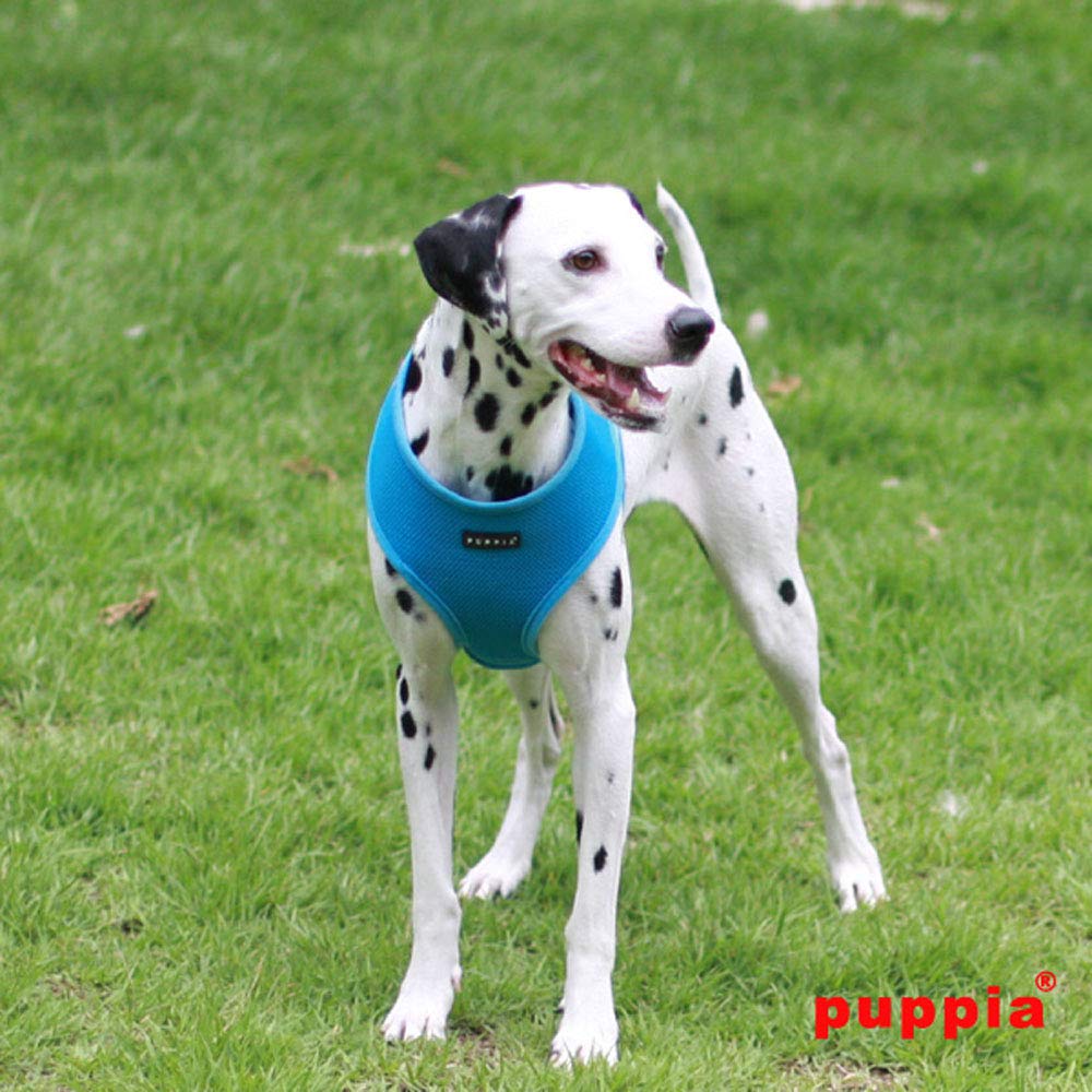 Puppia Soft Dog Harness No Choke Over-The-Head Triple Layered Breathable Mesh Adjustable Chest Belt And Quick-Release Buckle, Sk