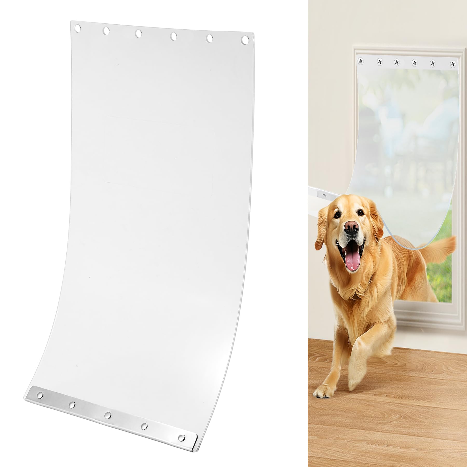 Replacement Doggy Door Flap Compatible With Xxl Large Dog Door, 24'' X 15'' Clear Dog Door Replacement Flap Pet Door Replacement