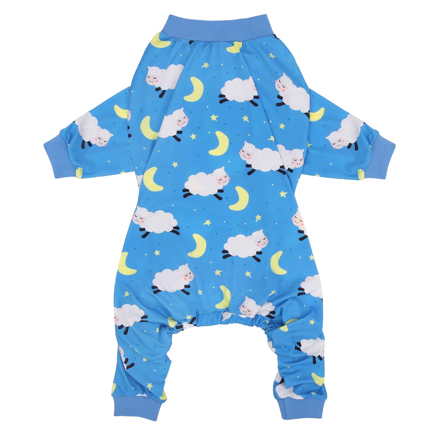 Hde Dog Pajamas One Piece Jumpsuit Lightweight Dog Pjs Shirt For M-3Xl Dogs Counting Sheep - L