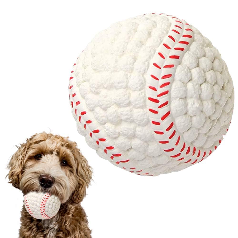 Emily Pets Squeaky Dog Balls, Interactive Latex Rubber Squeak Dog Toys, 2.4 Soft Bouncy Fetch Play Ball Toy For Small Dogs And