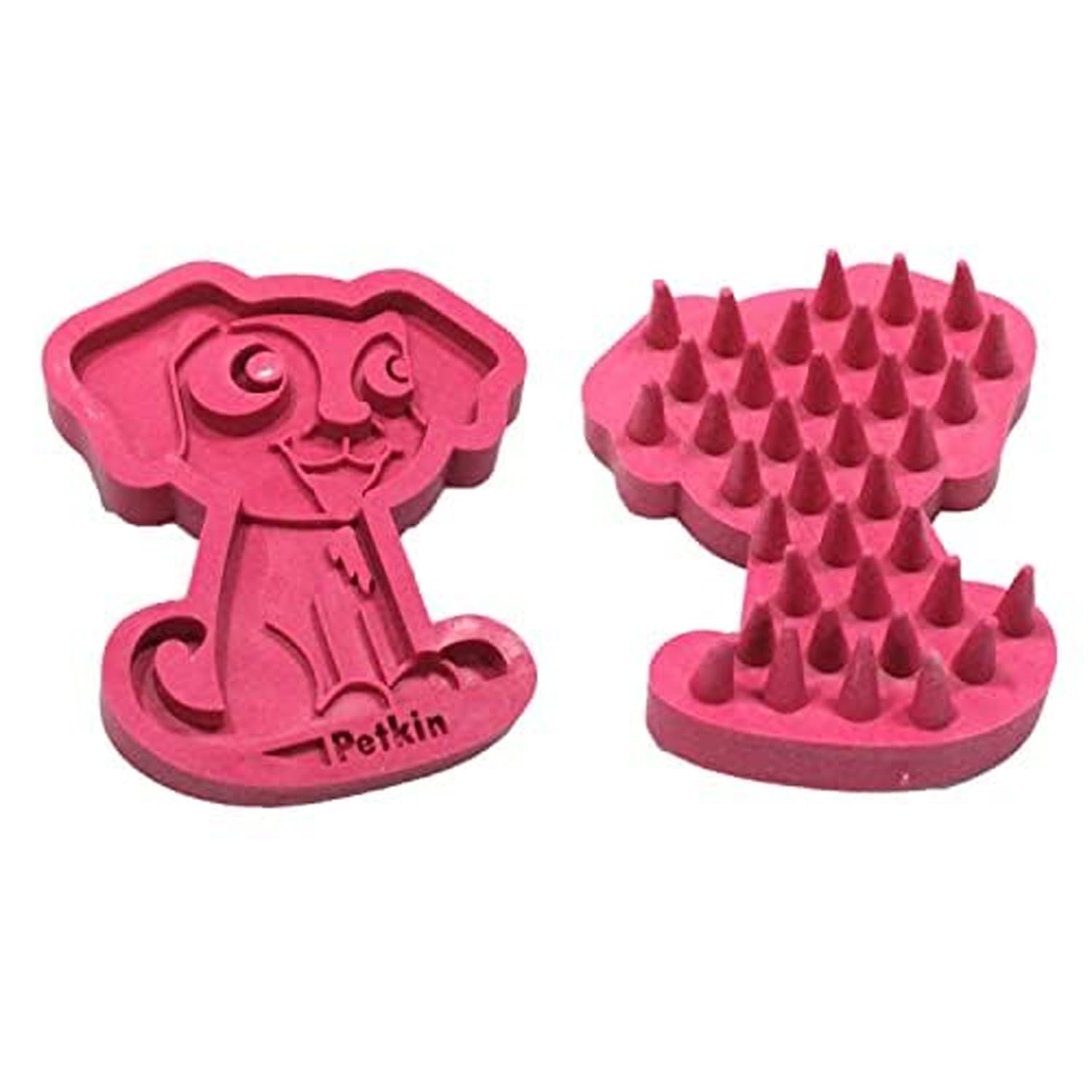 Sripet Cat And Dog Grooming Brush,Shampoo Bath Brush Soothing Massage Rubber Comb With Adjustable Ring Handle For Long Short Hai