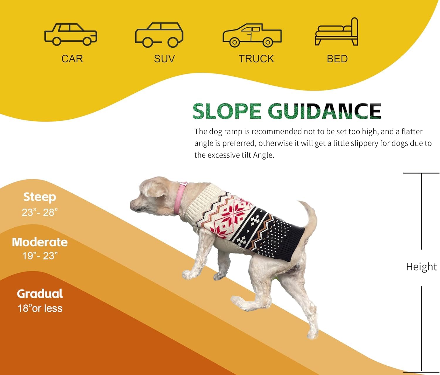 PawStep 51114 Pet Ramp with Poly Grass - Folding, Portable Dog Ramp for Cars, SUV & Trucks - Non-Slip Surface - Lightweight & Du