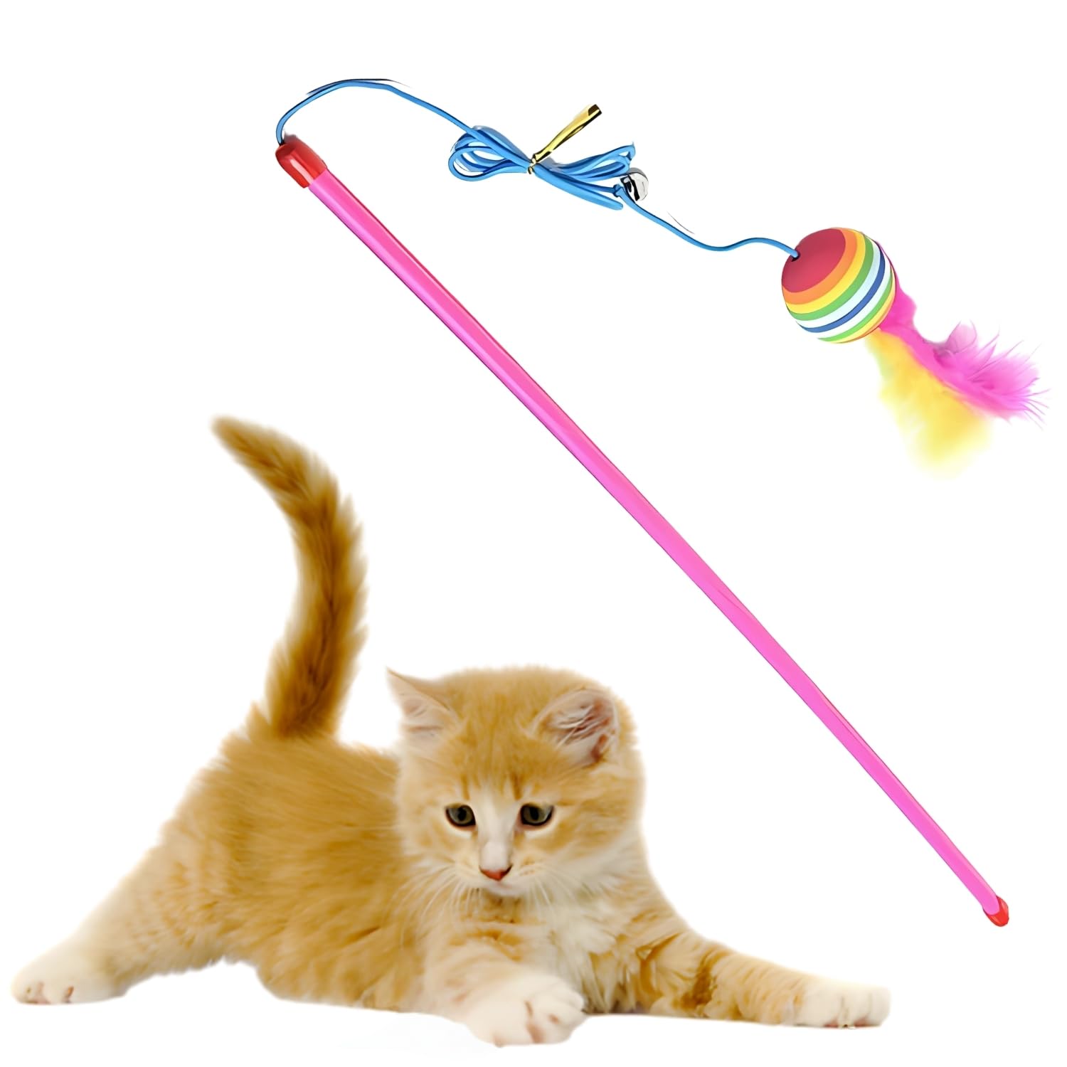 Western Era Cat Teaser Stick  Interactive Play Toy For Cats, Promotes Exercise & Mental Stimulation, For Indoor Cats, Perfect B