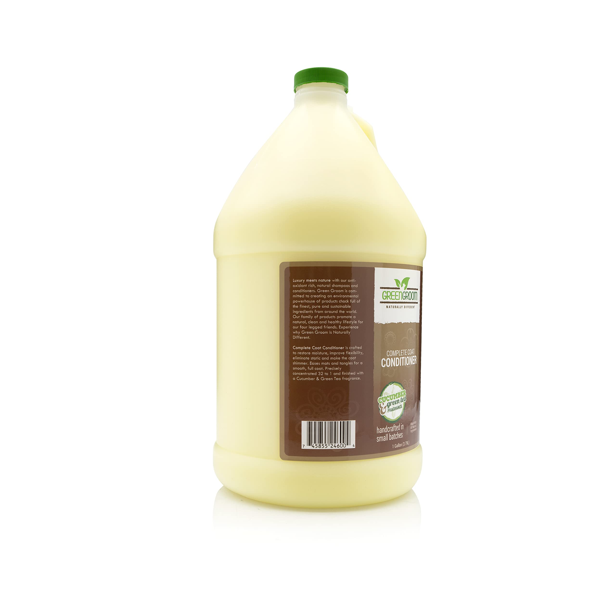 Green Groom Complete Coat Dog Conditioner, Gallon | All Natural Ingredients, Concentrated 32 To 1, Restore Moisture, Eliminates