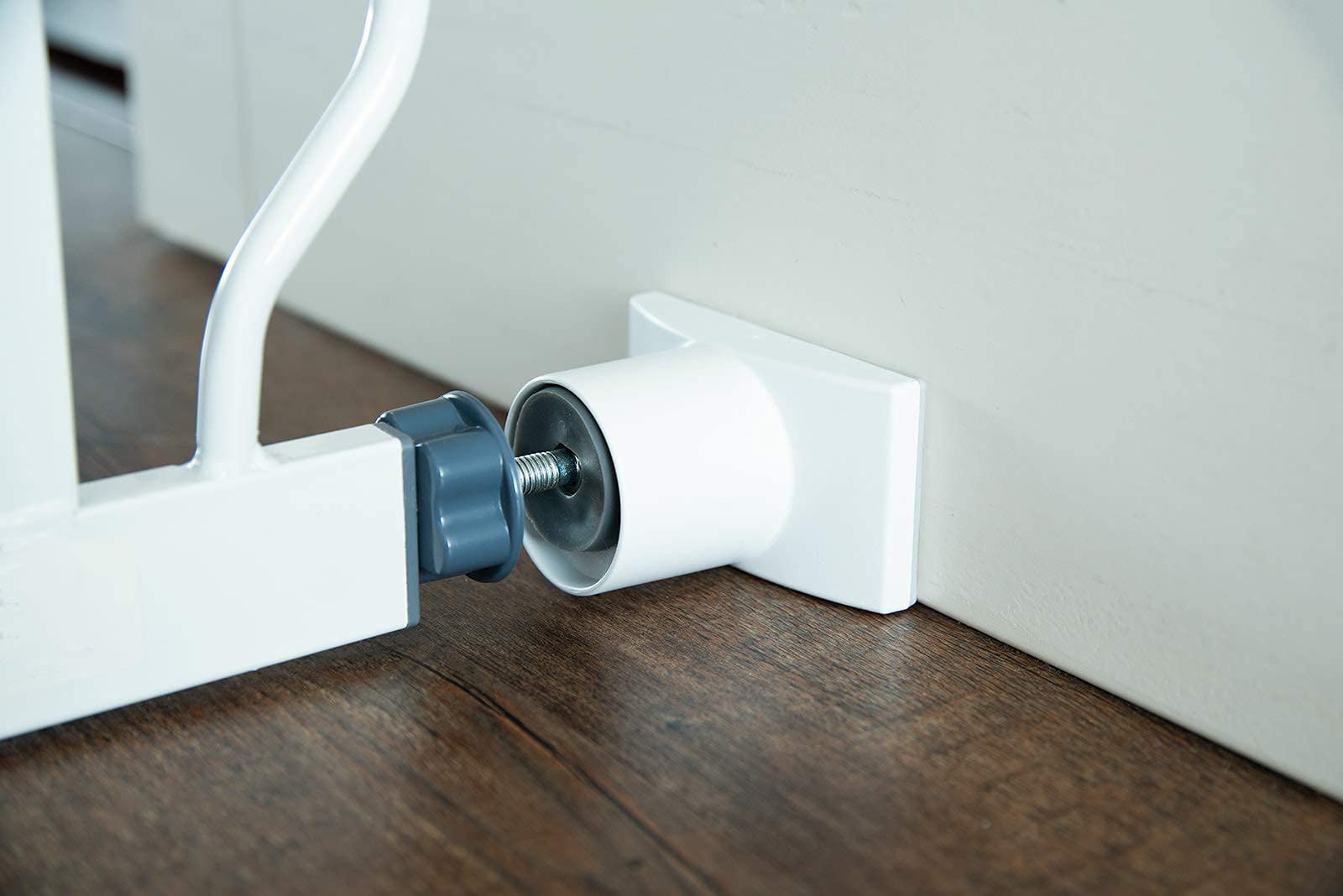 Wall Nanny 6 Inch Baby Gate Extension - White Metal Wall Protector for Child & Pet Gates, Pressure Mounted, 4 Pack