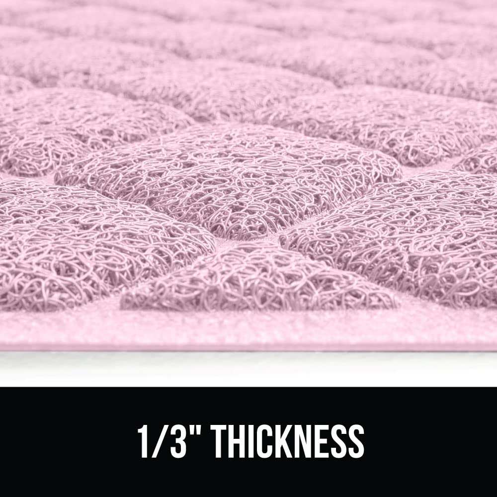 GORILLA GRIP Cat Litter Box Mat, 47x35, Water Resistant, US Designed Kitty Litter Trapping Mats, Easy to Clean, Scatter Control,