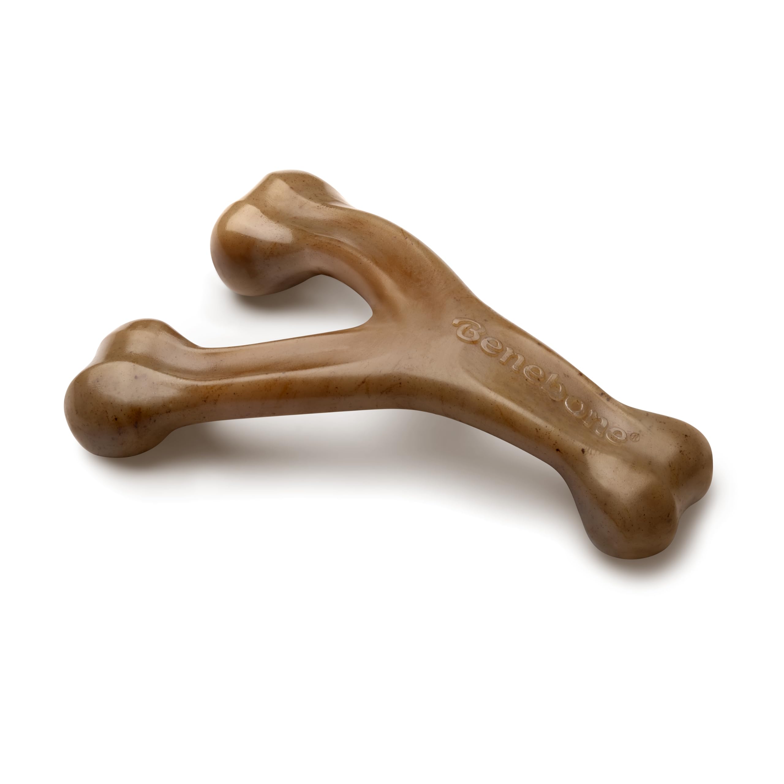 Benebone Wishbone Durable Dog Chew Toy for Aggressive Chewers, Duck, Made in USA, Small