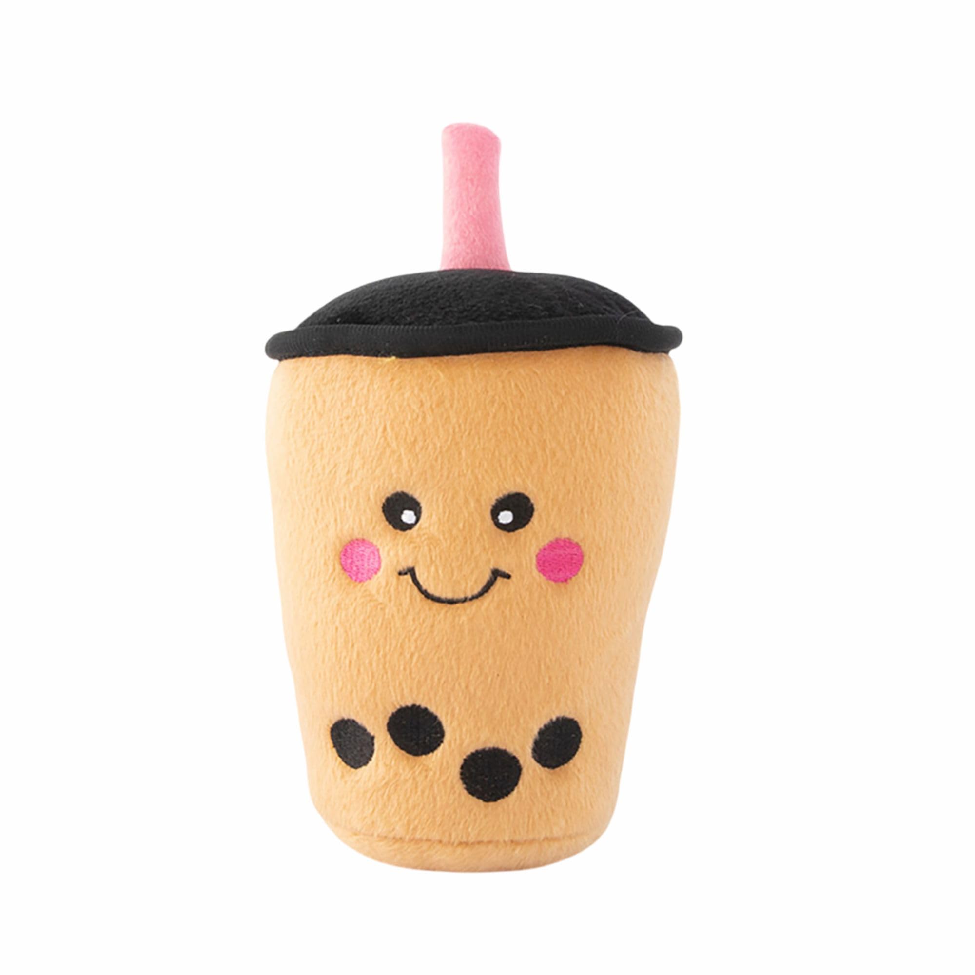 Barkbutler X Zippy Paws Nomnomz Boba Milk Tea Dog Toy  2 Round Squeakers & Plush, Squeaky Toys For Dogs, Dog Toys For Medium Do