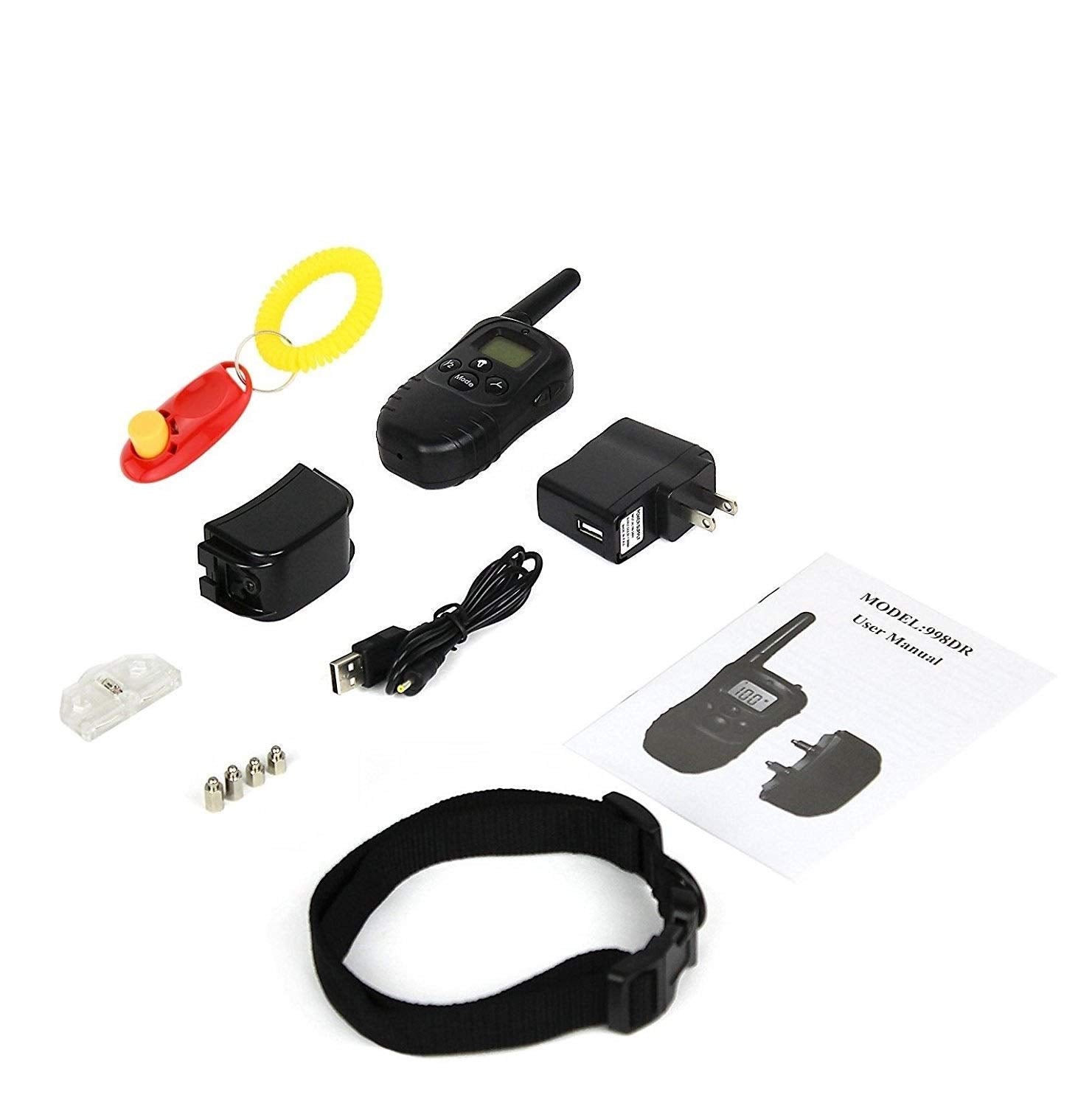 Exuby Shock Collar For Small Dogs With Remote - Includes 2 Collars - Small & Medium And Training Clicker – 3 Modes (Sound, Vibration & Shock) With Rechargeable Batteries