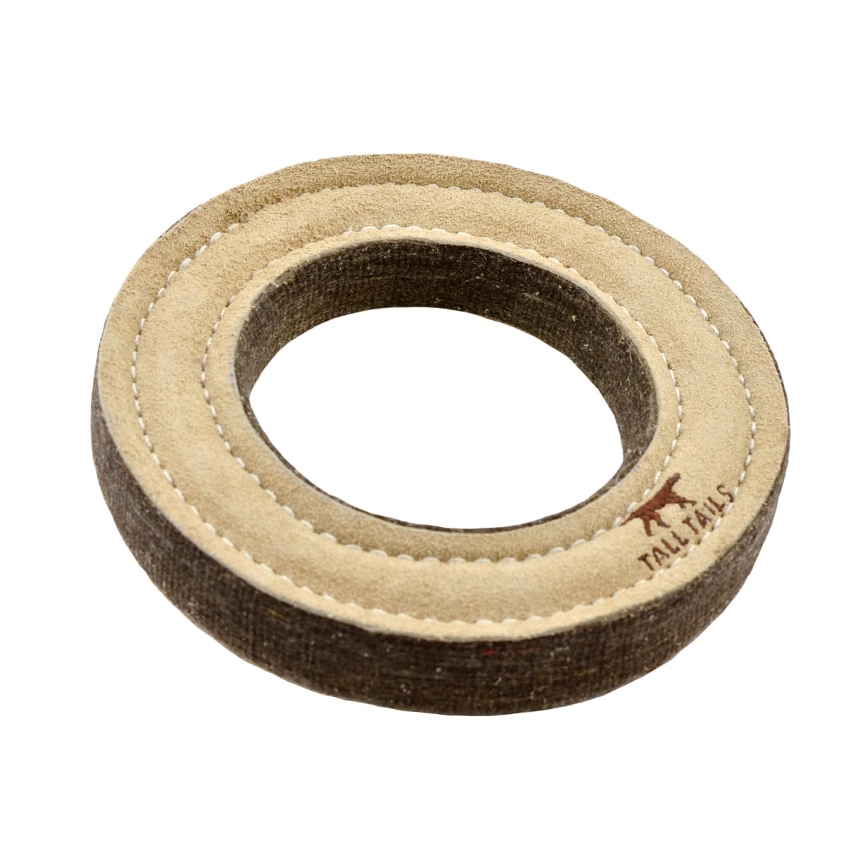 Tall Tails Ring Natural Leather Fetch Toy for Dogs