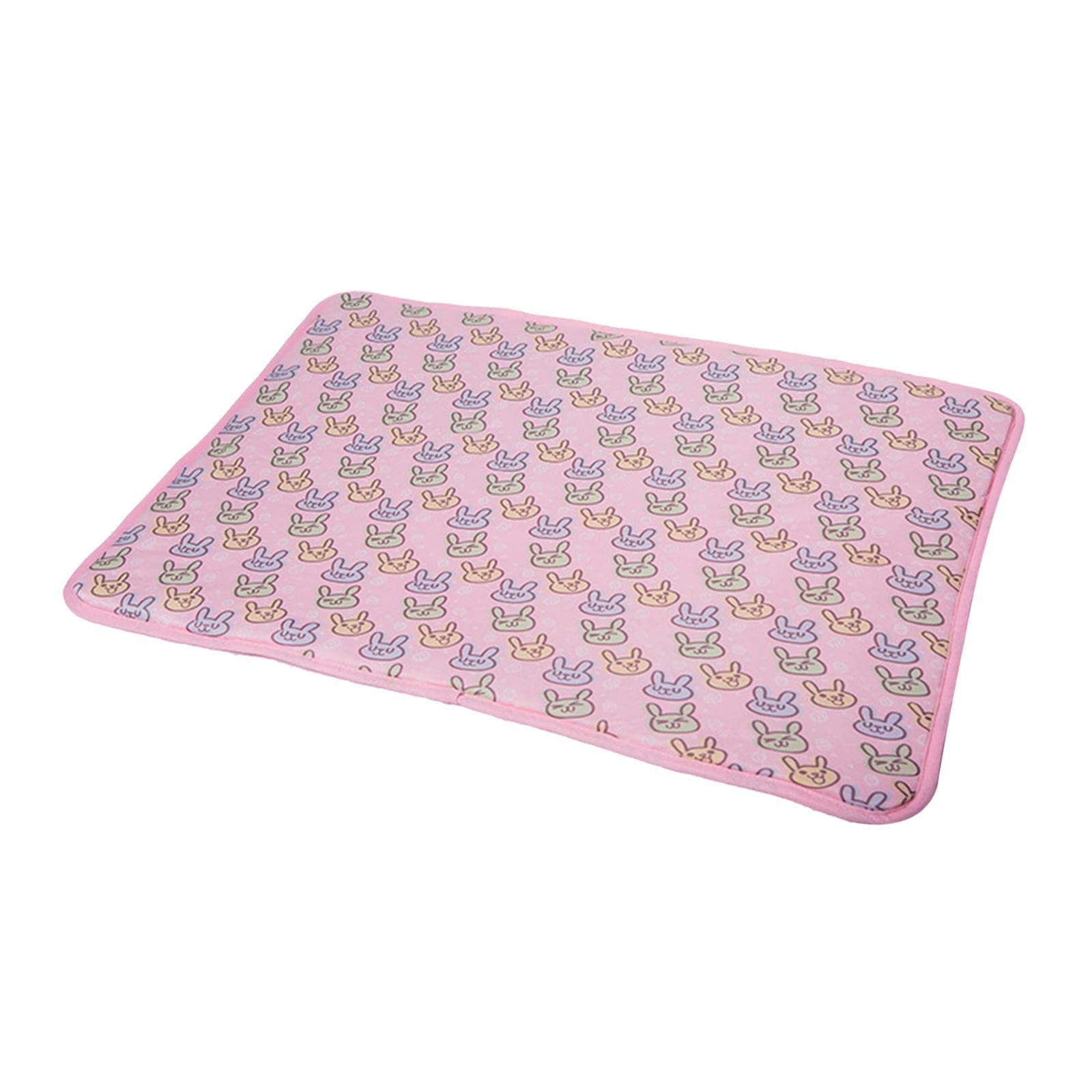 FABLOFT Pet Self Cooling Mat for Dogs Cats Waterproof Ice Silk Sleeping Pad Blanket Pink 40x50cm