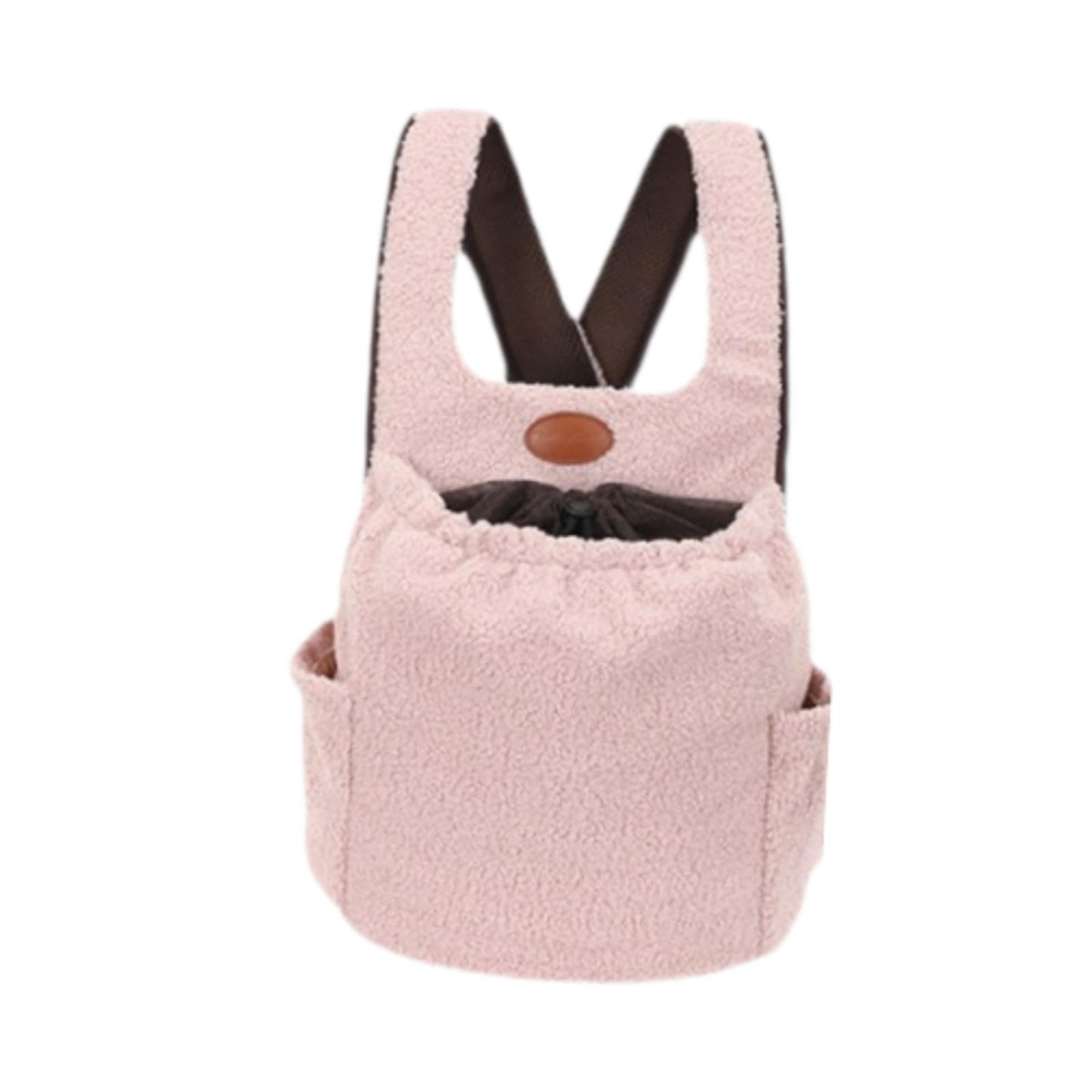 Enakshi (Label) Pet Carrier Backpack Travel Bag Portable Adjustable Breathable Dog Chest Bag Pink