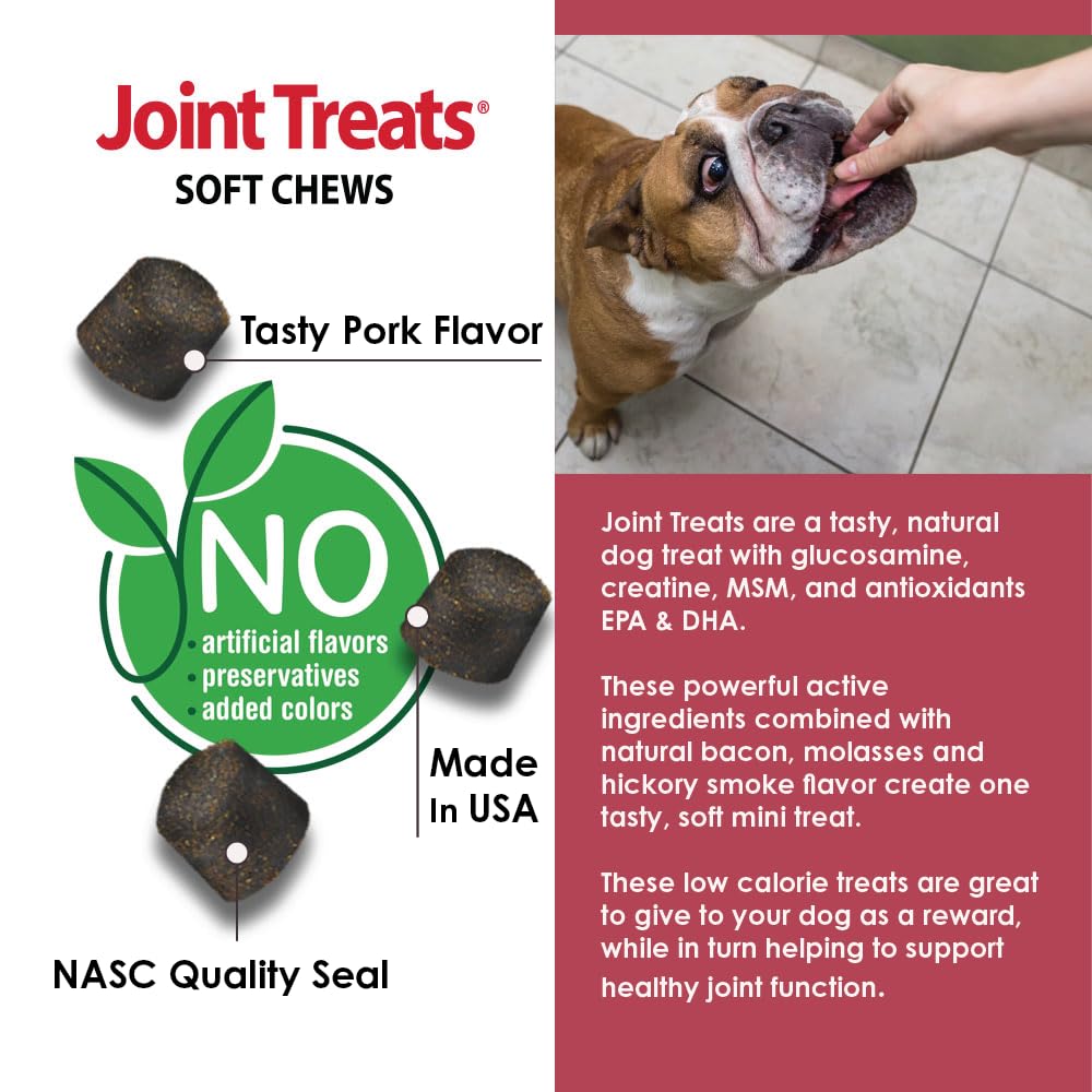 Joint Treats for Dogs - Glucosamine, MSM, Antioxidants, Creatine - Hip and Joint Pain Relief and Support Low Calorie Treat for D