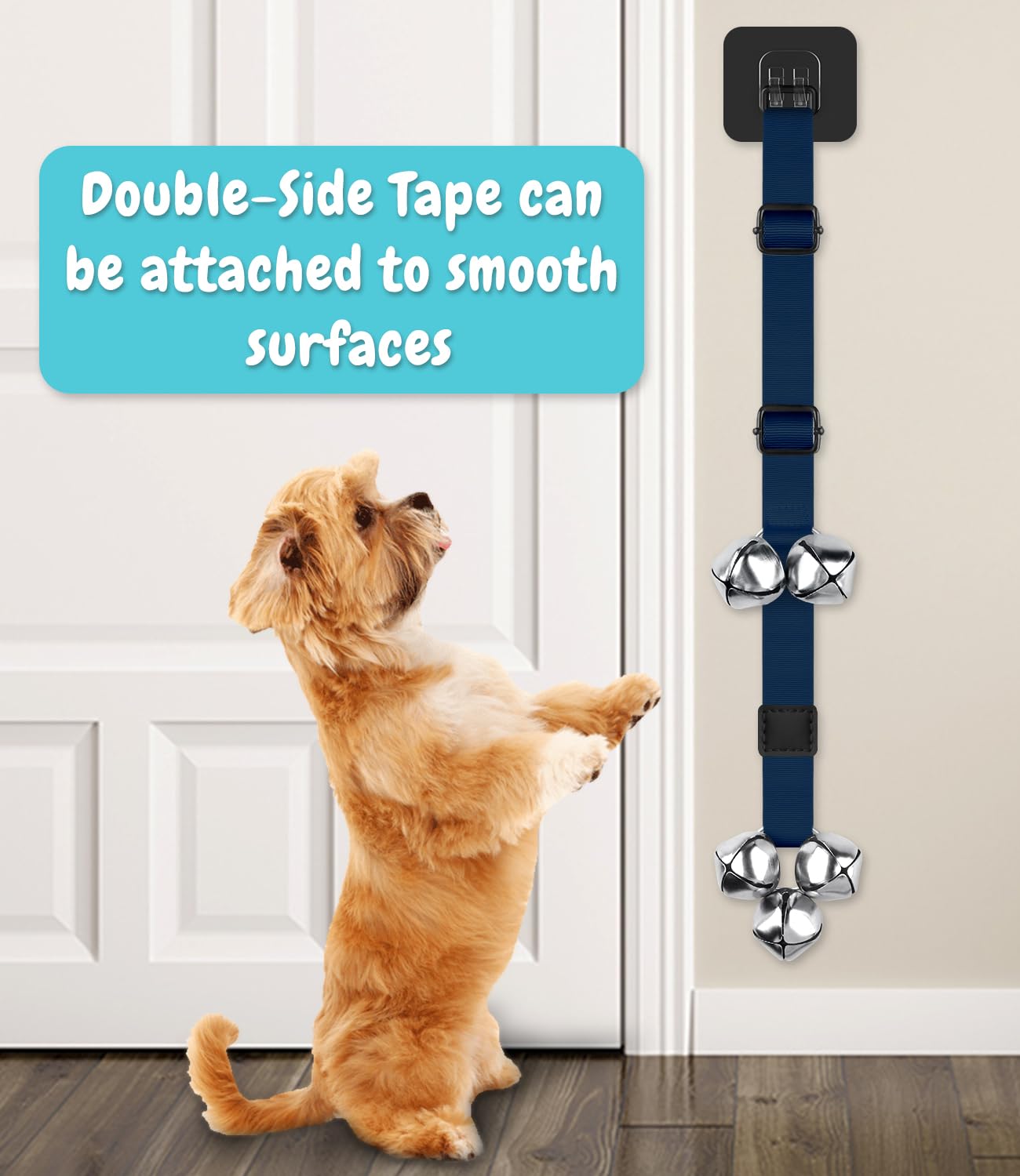 Cooyoo Dog Doorbells, Adjustable Potty Training Dog Bells, Upgraded For Training Your Puppy The Easy Way, Premium Quality Houset