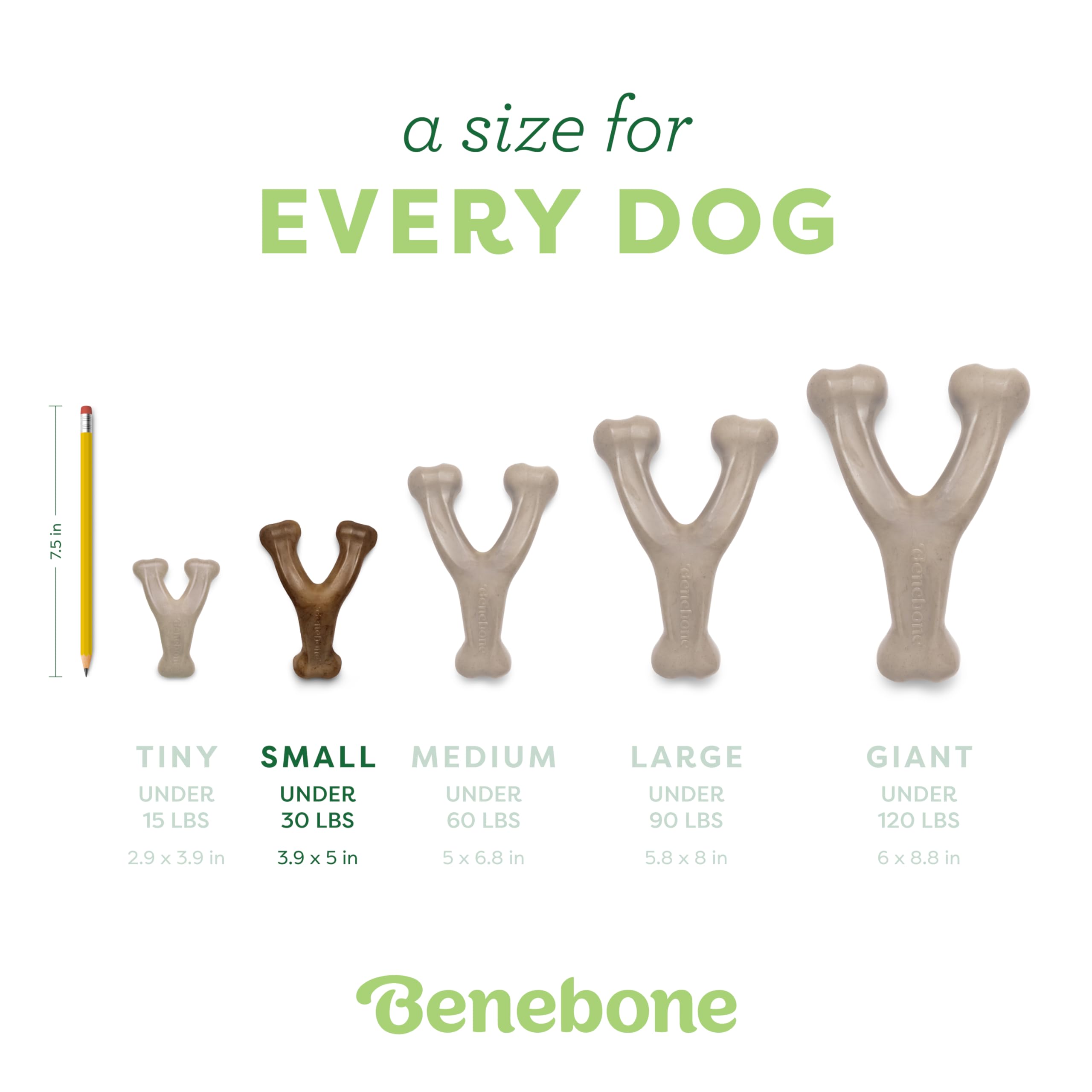 Benebone Wishbone Durable Dog Chew Toy For Aggressive Chewers, Real Chicken, Made In Usa, Small, For Any Breed