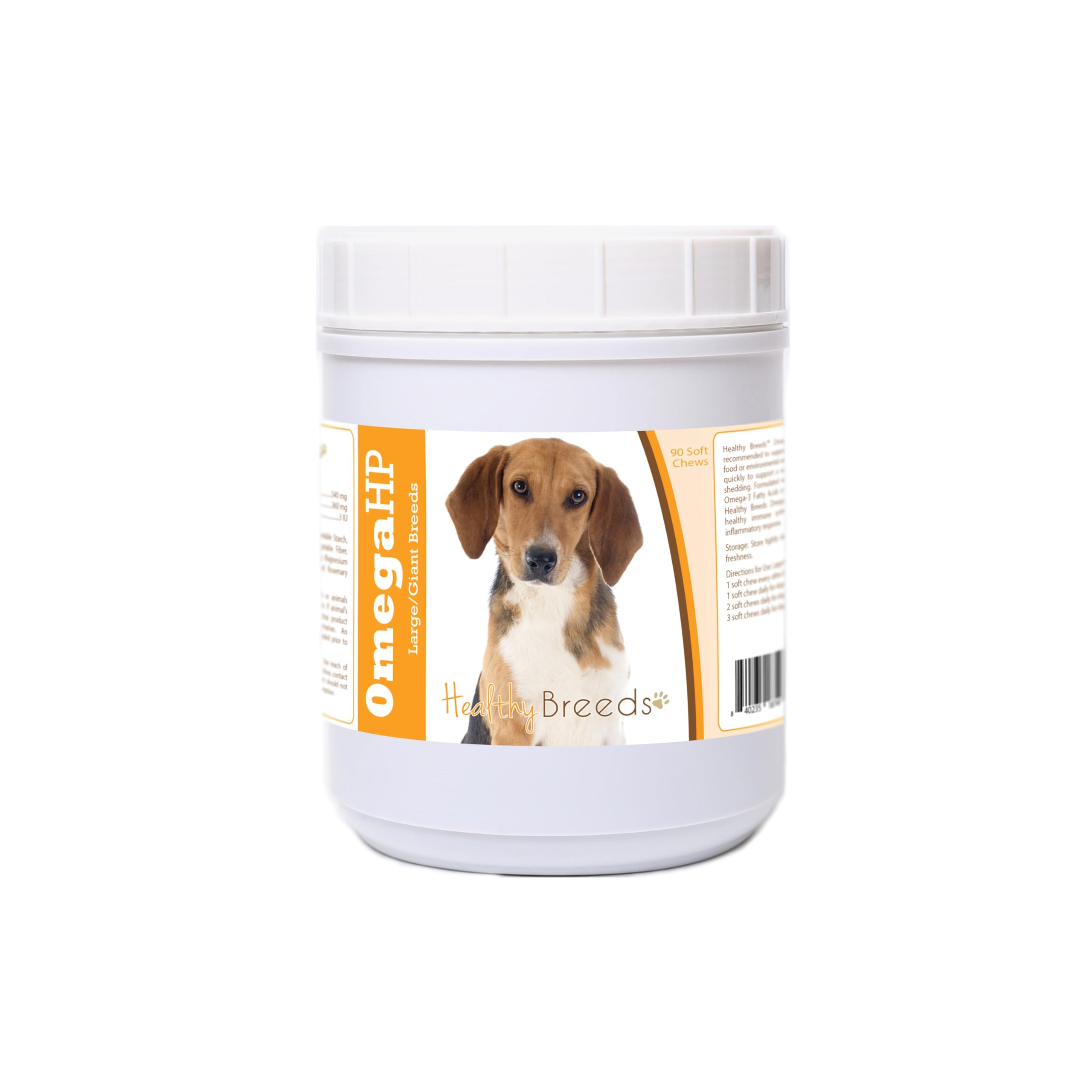 Healthy Breeds Harrier Omega HP Fatty Acid Skin and Coat Support Soft Chews 90 Count