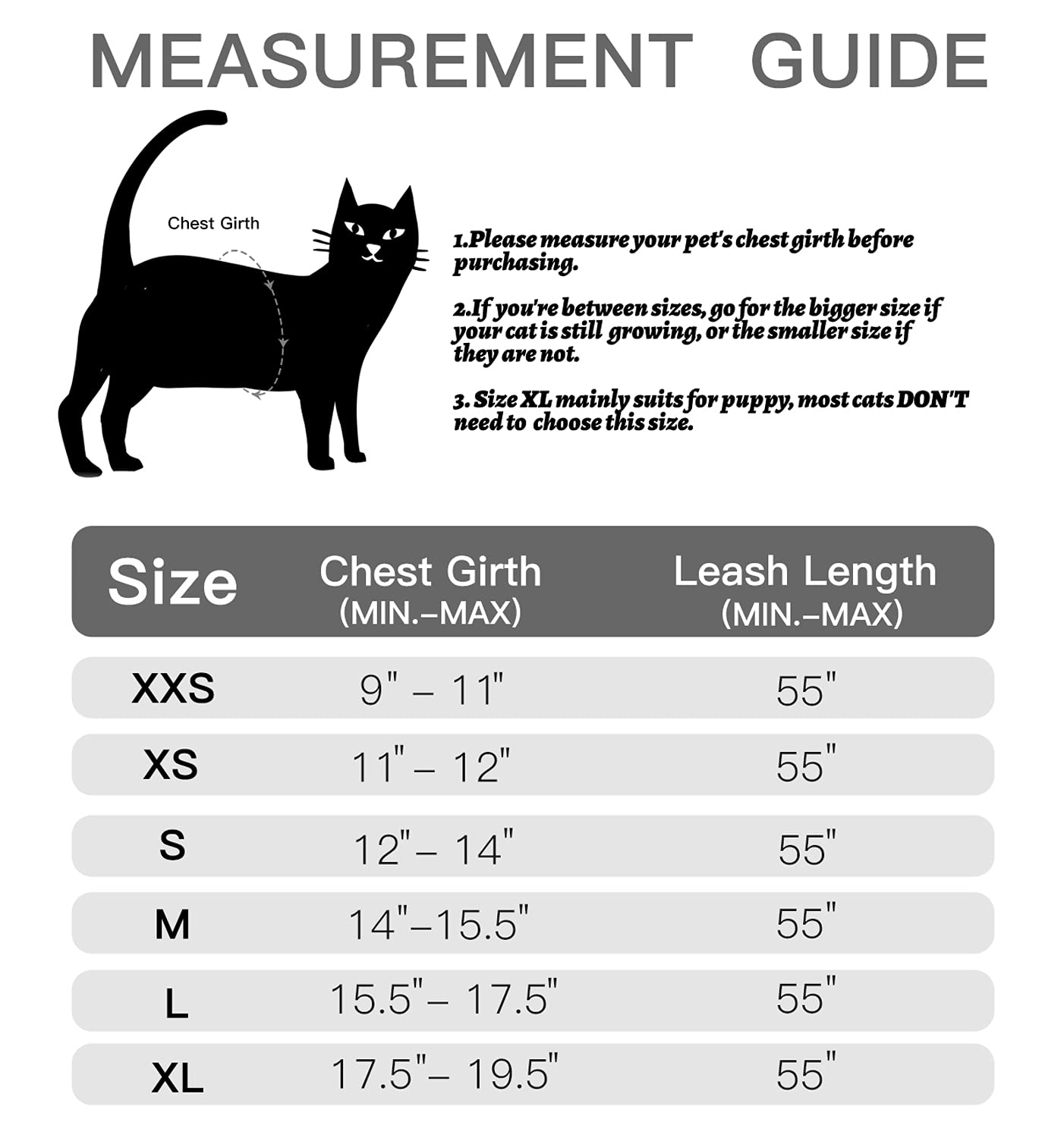 Balaynor Cat Harness And Leash For Walking Escape Proof, Adjustable Soft Grey Xs Chest: 11 - 12Inch
