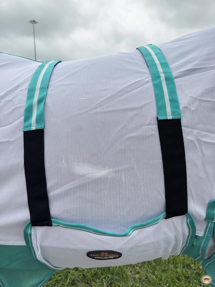 HILASON Horse Fly Sheet - Summer Spring UV Protection Mesh Bug Mosquito FlySheet for Horses | Fly-Sheet