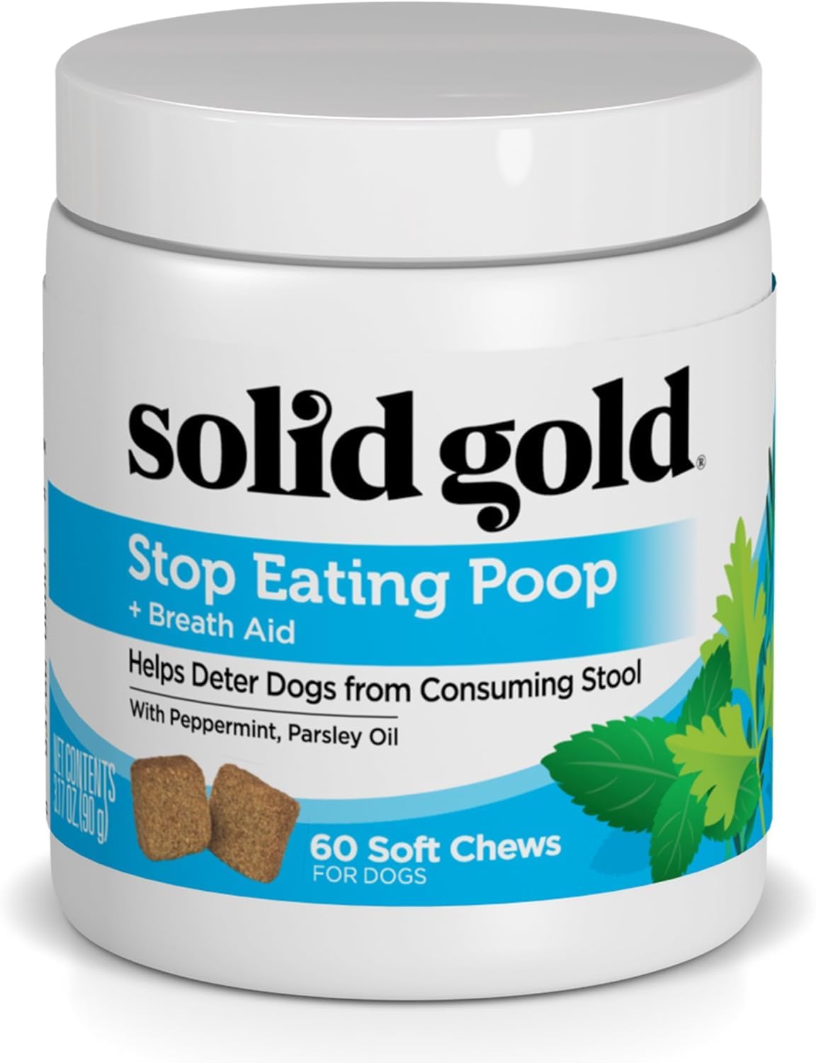 Solid Gold No Poo Chews for Dogs - Coprophagia Deterrent & Stool Eating Deterrent for Dogs that Eat Dog Poop - Stop Eating Poop 