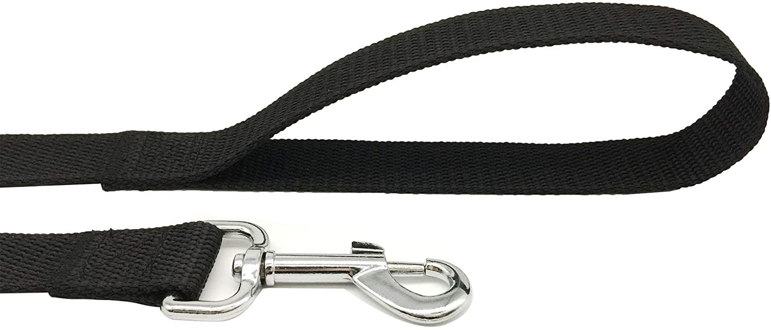 Taian 4Ft/5Ft/6Ft Strong Dog Leash, Nylon Dog Leashes For Small Medium Large Dogs (5/8 In X 5 Ft, Black)