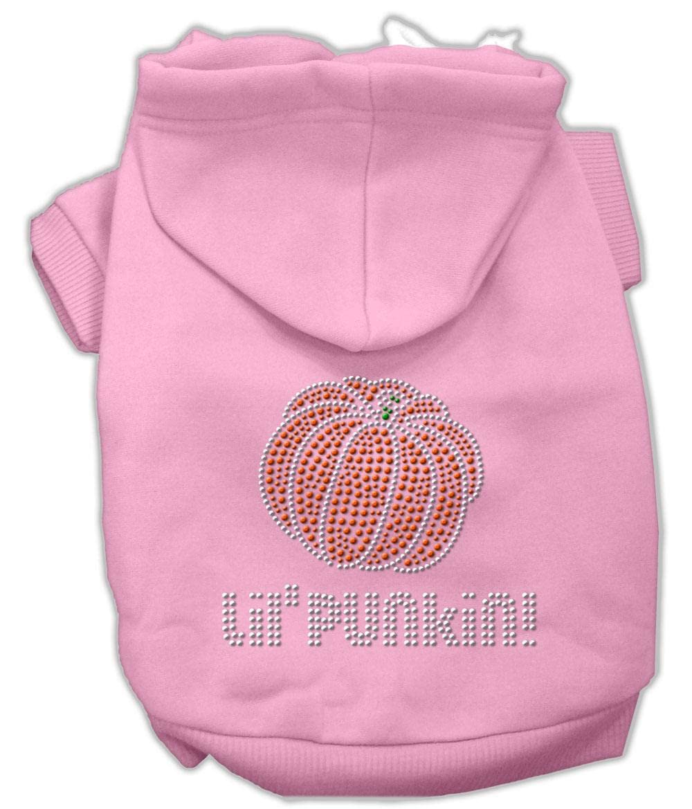 Halloween Pet Dog & Cat Hoodie Rhinestone, "Lil Punkin" Cream XL (14-20 lbs.)