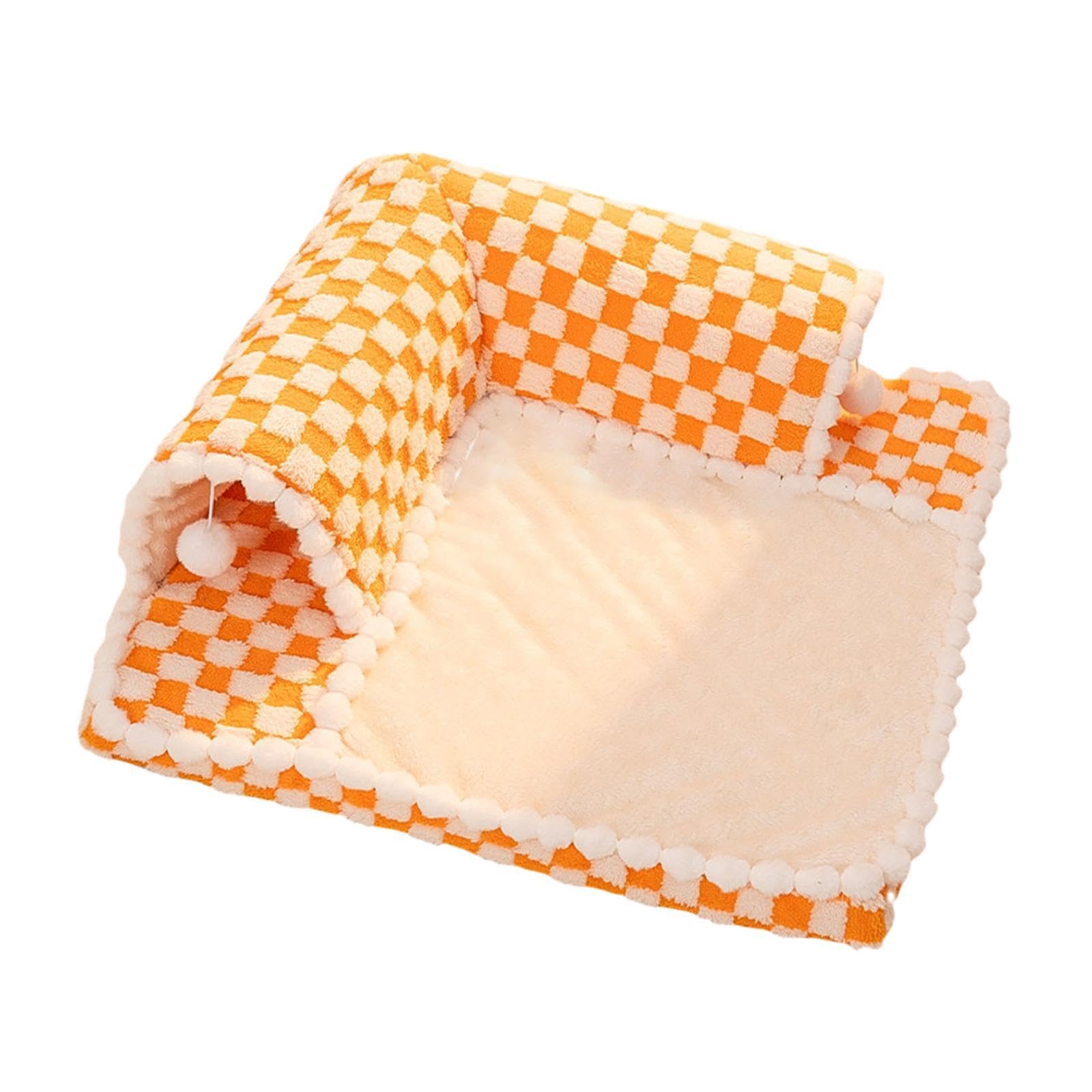 The Style Sutra 2 In 1 Cat Bed Play Tunnel With Ball Play Center For Small Medium Cats Bunny Orange M|Pet Supplies | Cat Supplie