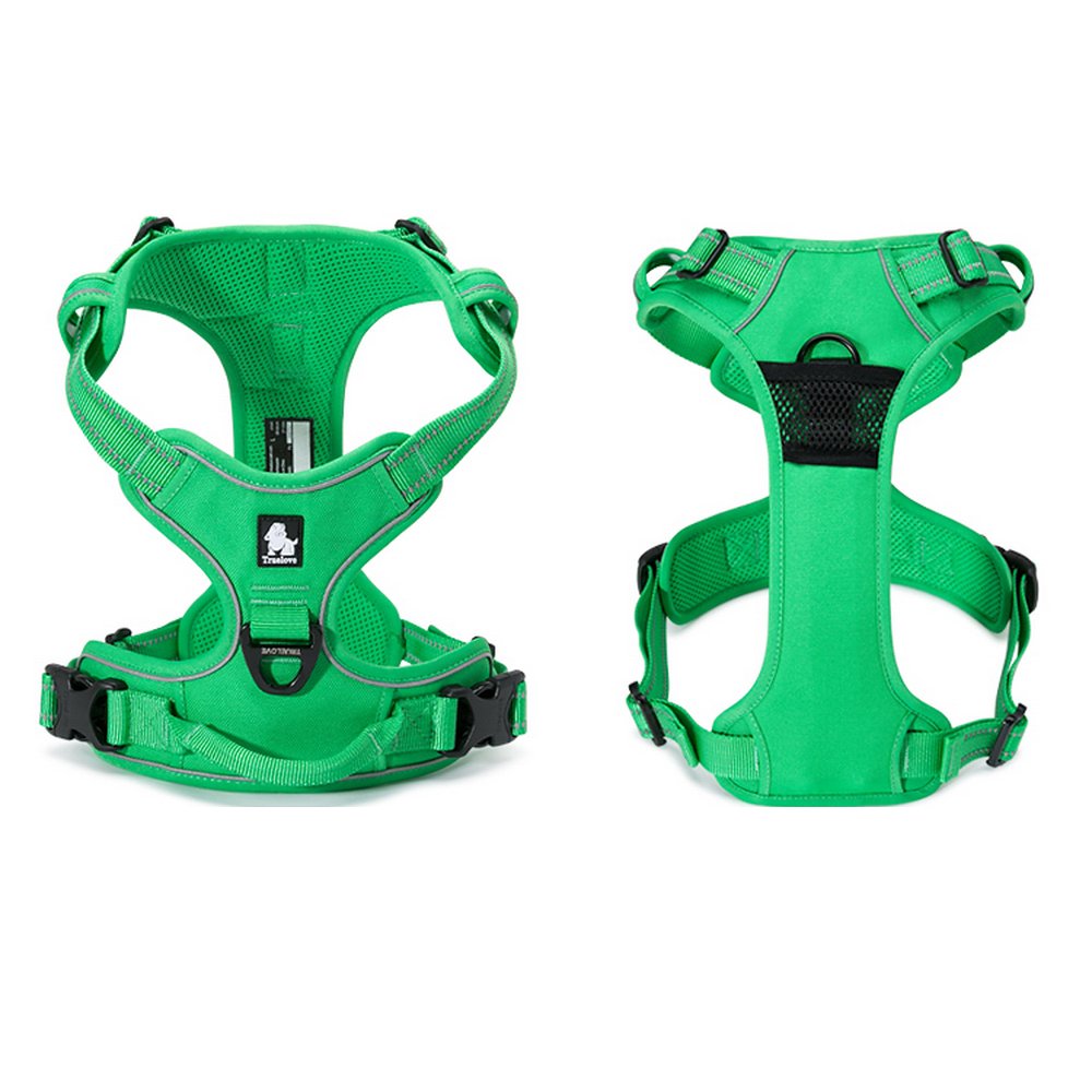 True Love Adjustable No-Pull Dog Harness Reflective Pup Vest Harnesses Comfortable Control Brilliant Colors Truelove Tlh5651(Grass Green,Xs)