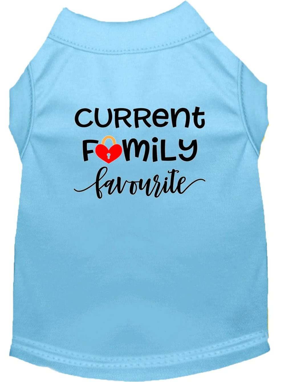 Pet Dog & Cat Shirt Screen Printed, "Current Family Favorite" Purple 2XL (20-25 lbs.)