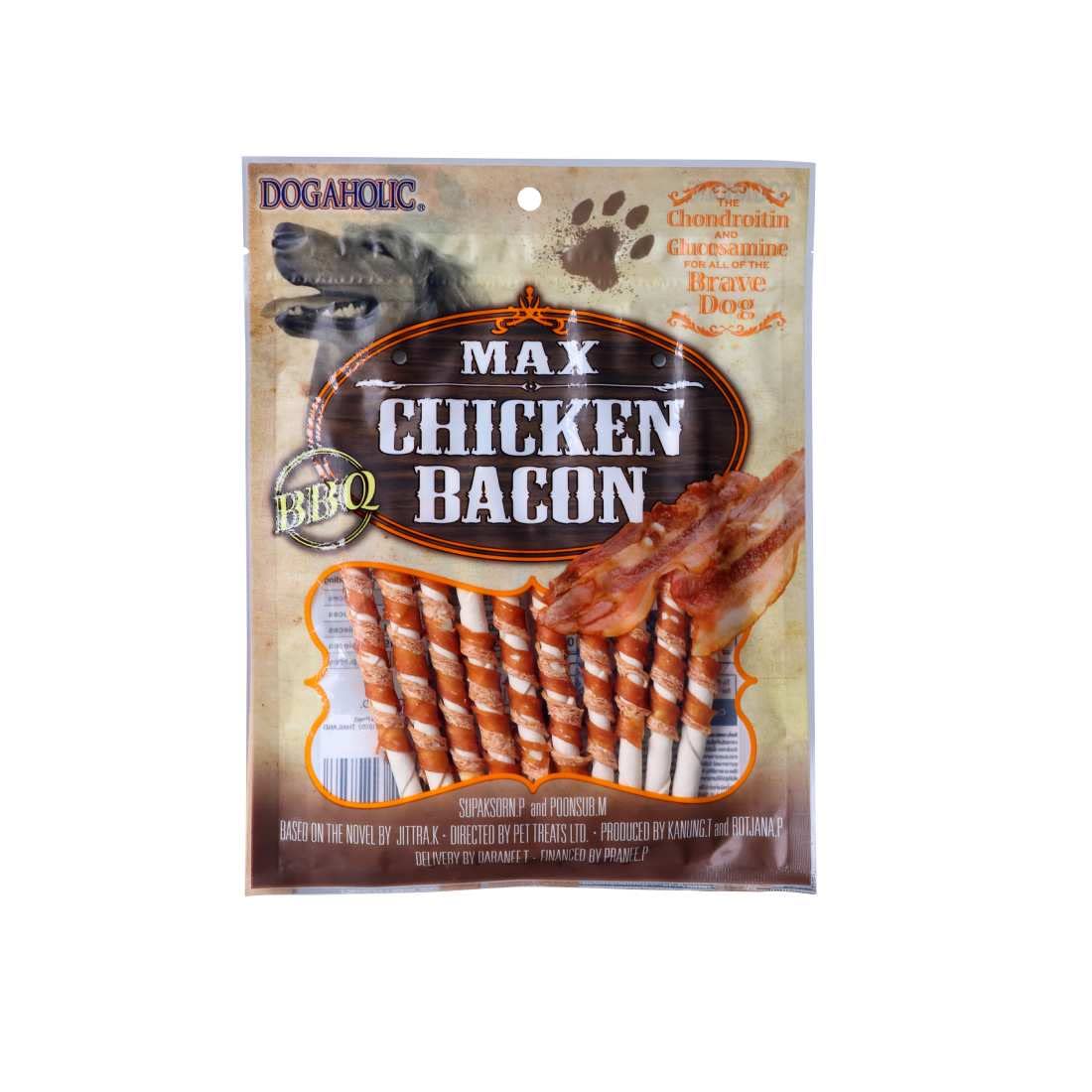 Rena Dogaholic Bbq Max Chicken Bacon Sticks Dog Treats High Protein, Soft & Digestible Dog Treats For Training, Reward & Daily 