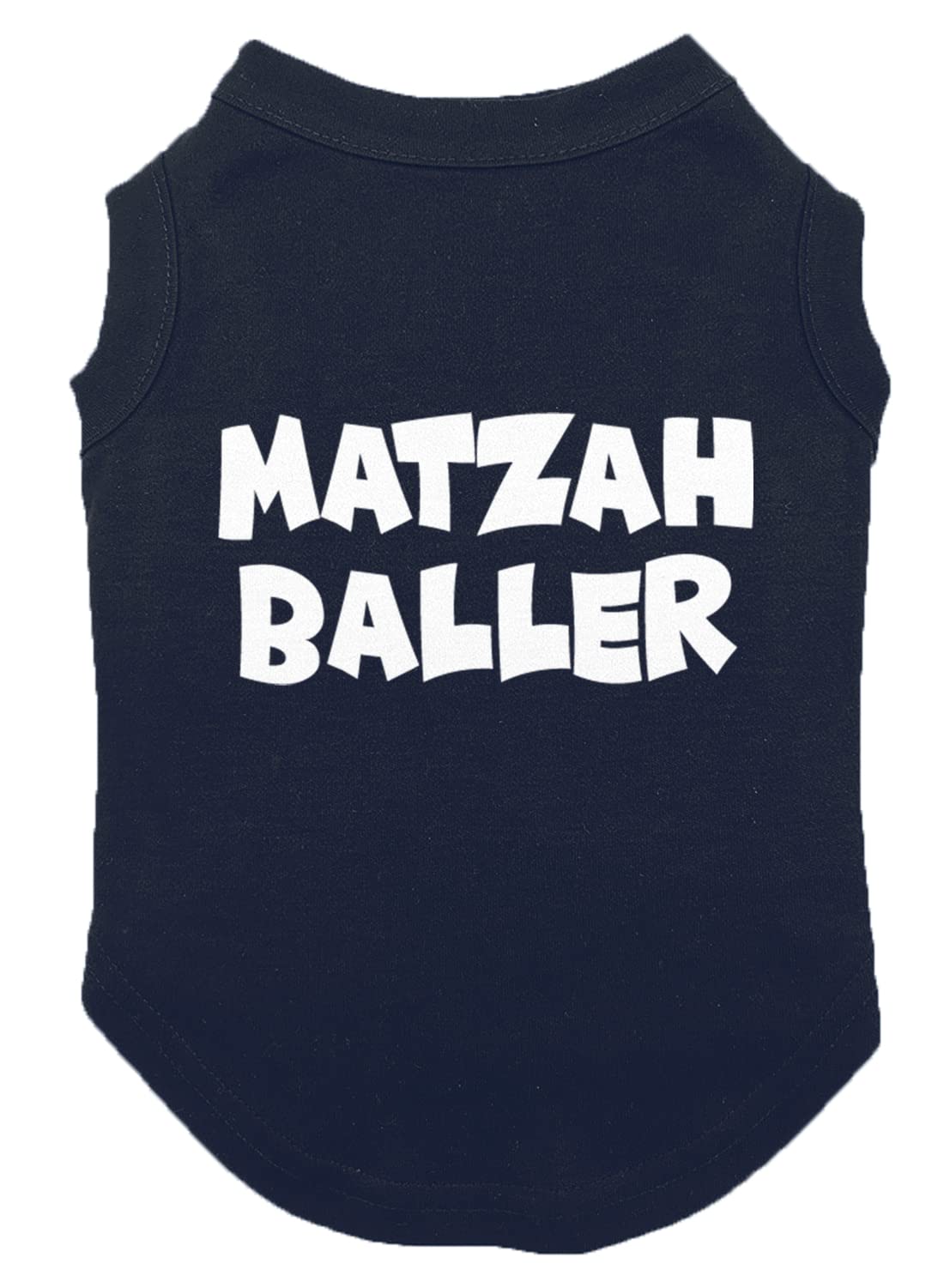 Matzah Baller - Matzo Hanukkah Passover Seder Dog Shirt (Navy, 3X-Large)