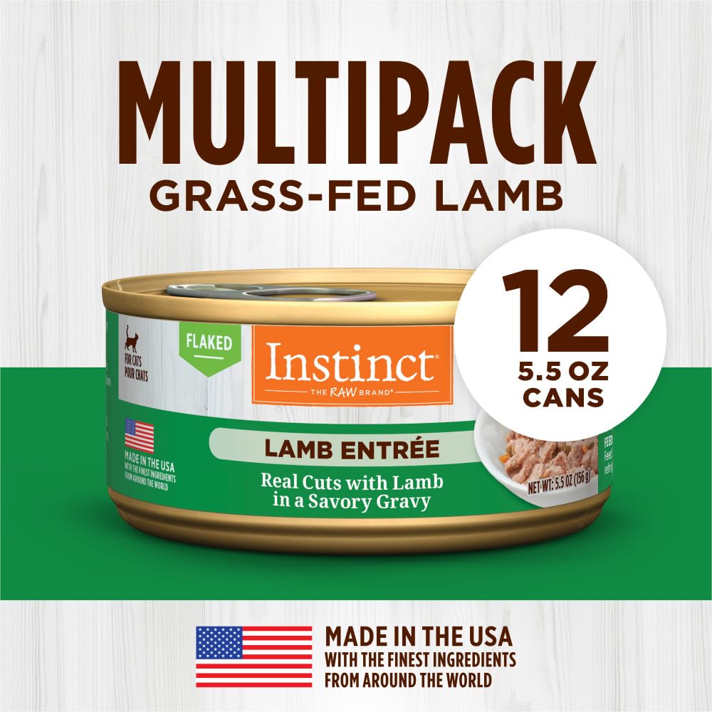 Instinct Flaked Lamb Entr  e Wet Cat Food 5.5 oz. Can