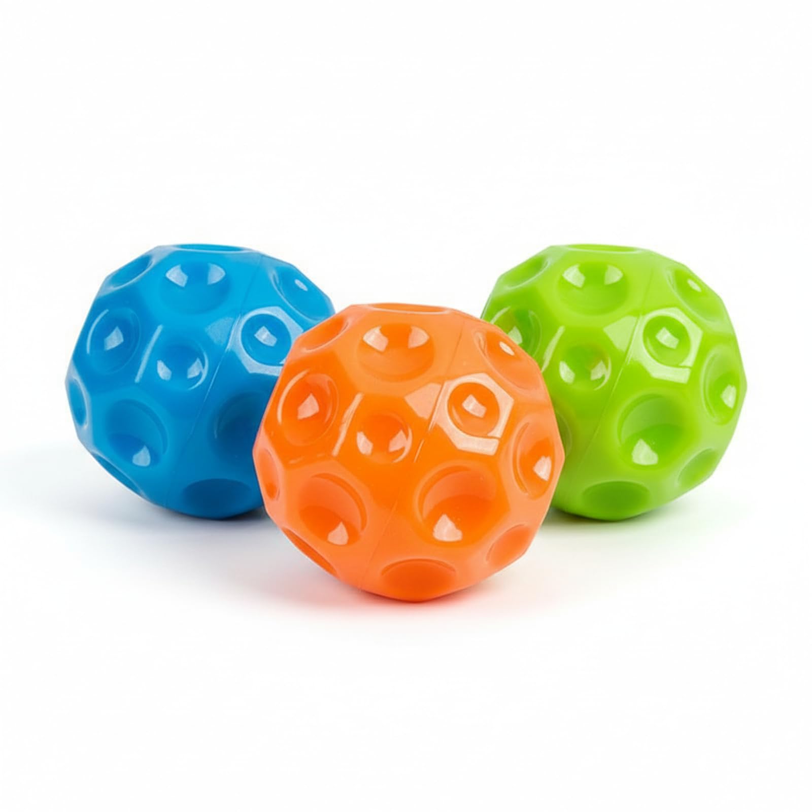 Kittupet NonToxic Dog Chew Balls Toys | Squeaky Moon Shape, Bite Resistant Bouncy Dogs Toy, Pet Training Chew Toy For Dogs, Pup