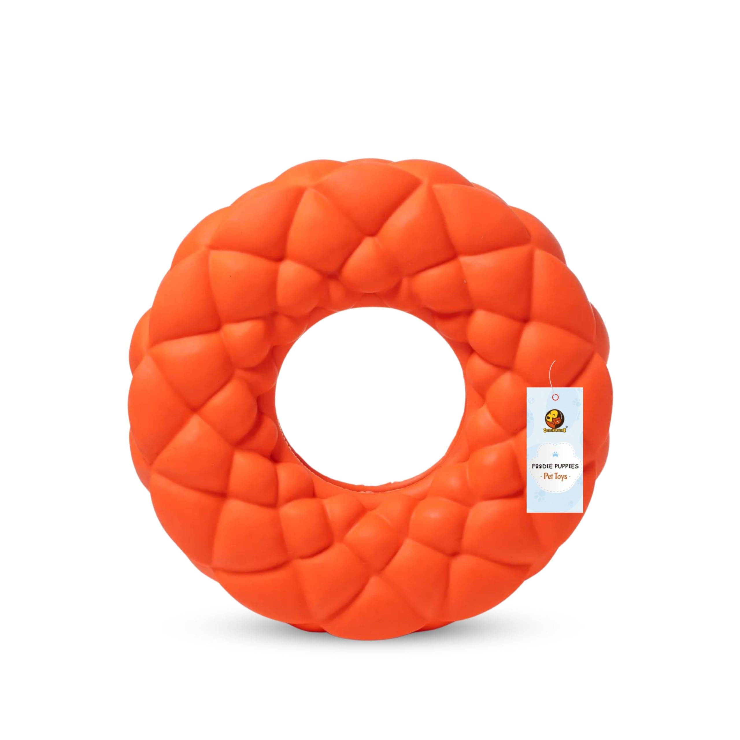Foodie Puppies Dog Rubber Donut Dog Toy for Pet Training  (Donut Toy) for Small to Medium Dogs | Treat Dispensing Ring Toys | F