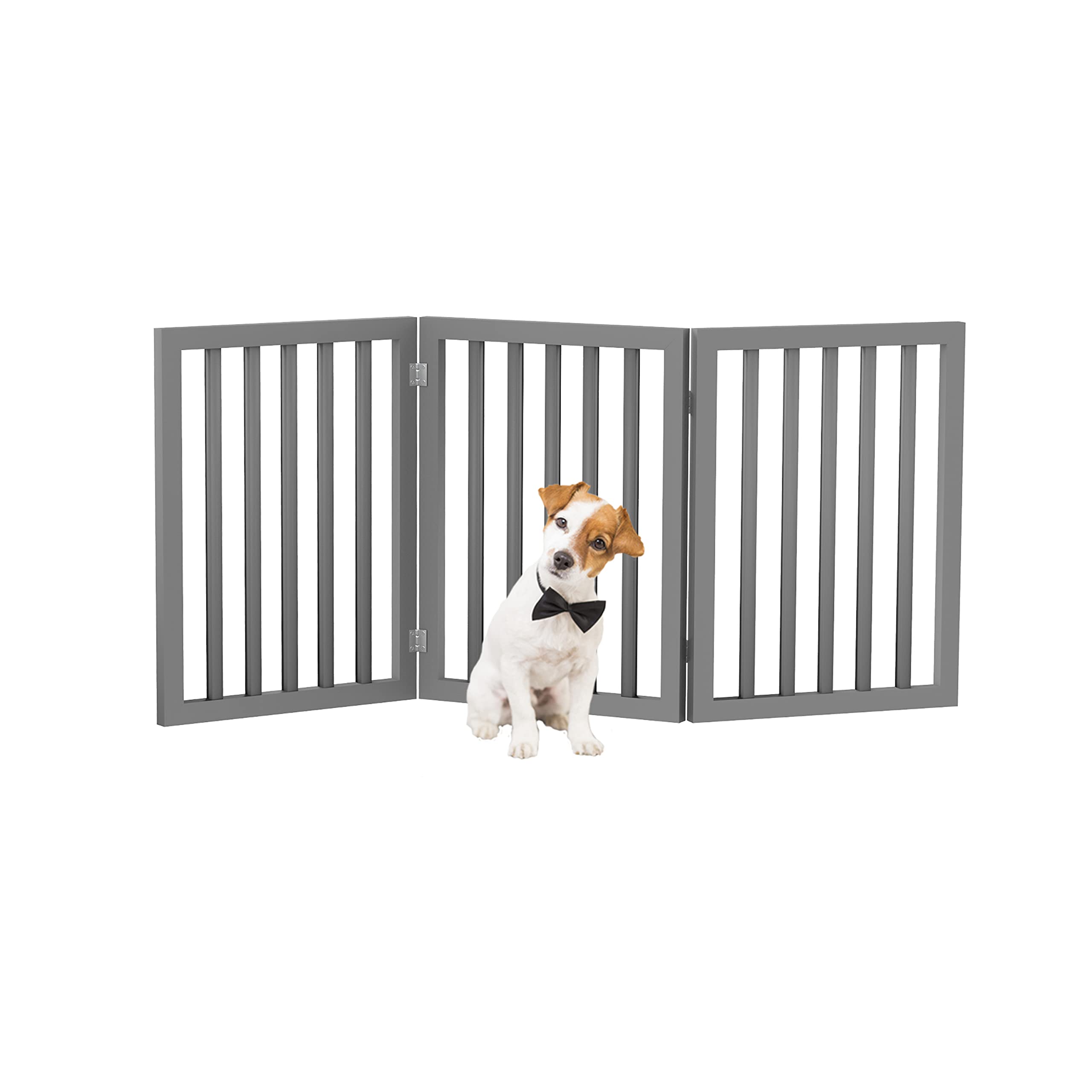 Petmaker Indoor Pet Gate - 3-Panel Folding Dog Gate For Stairs Or Doorways - 54X24-Inch Freestanding Pet Fence For Cats And Dogs
